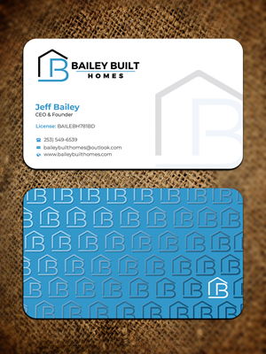 Business Card Design by Graphixpointt for BAILEY BUILT HOMES | Design: #31312542