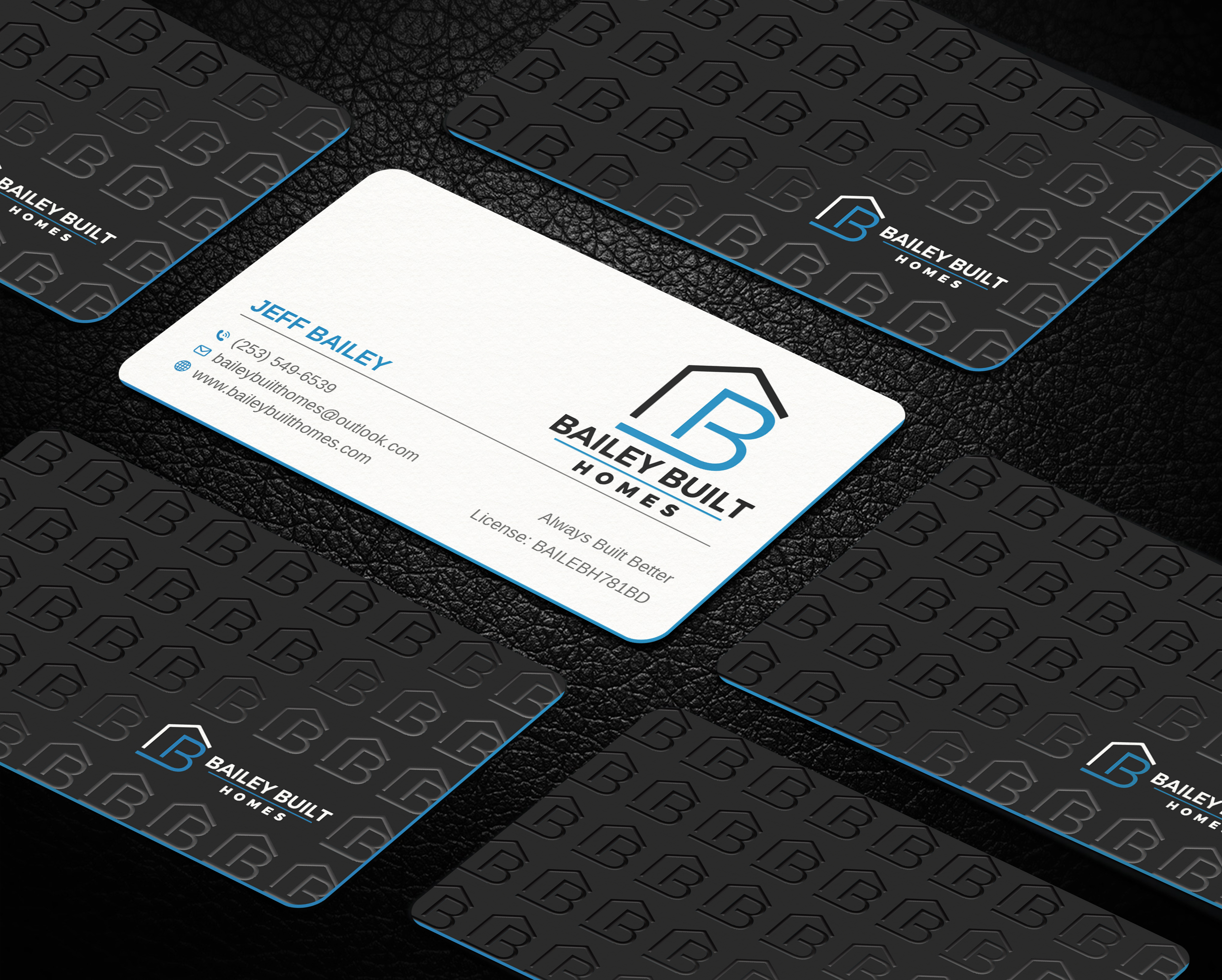 Business Card Design by LAXMI DESIGNHUB for BAILEY BUILT HOMES | Design #31313398