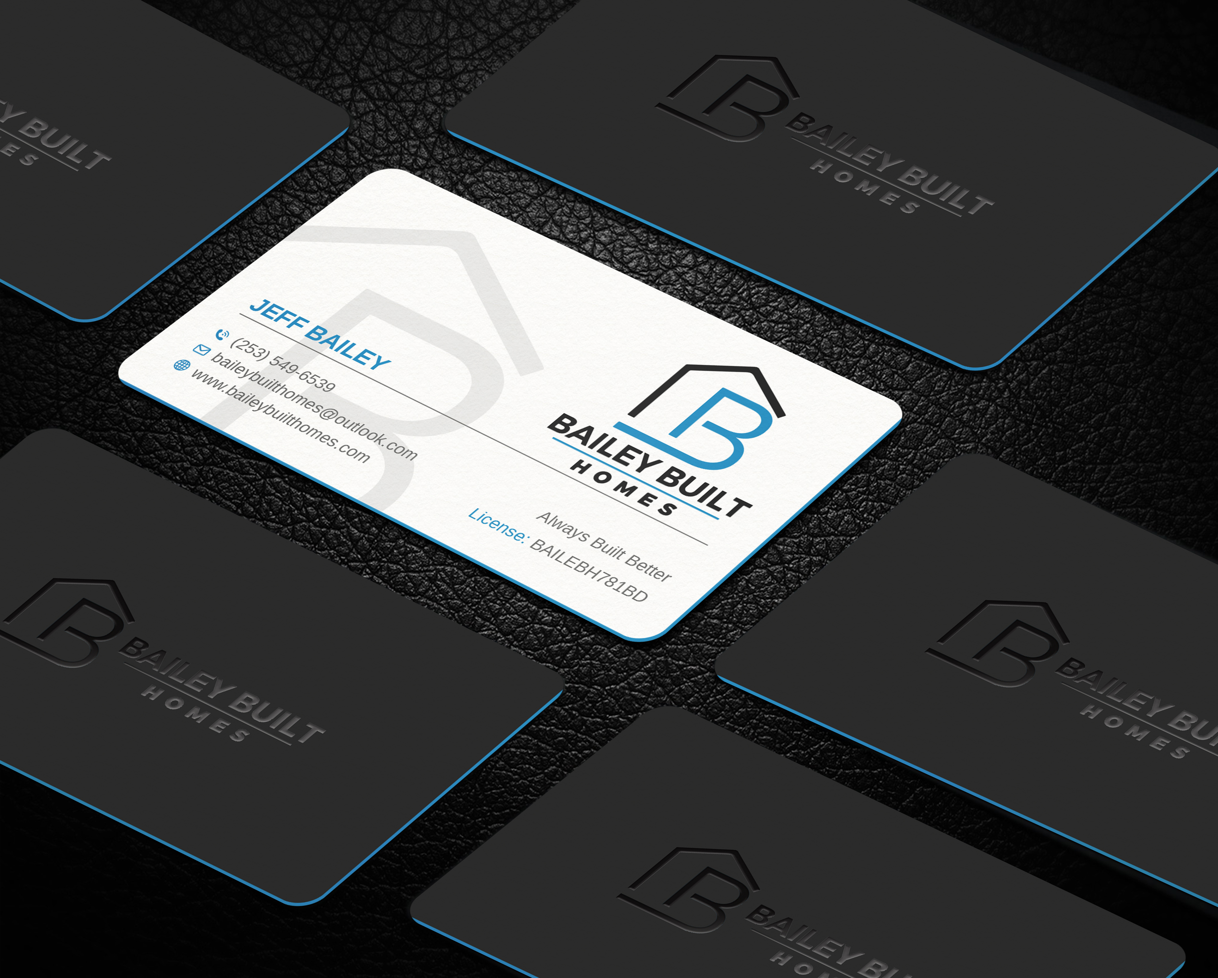 Business Card Design by LAXMI DESIGNHUB for BAILEY BUILT HOMES | Design #31313401