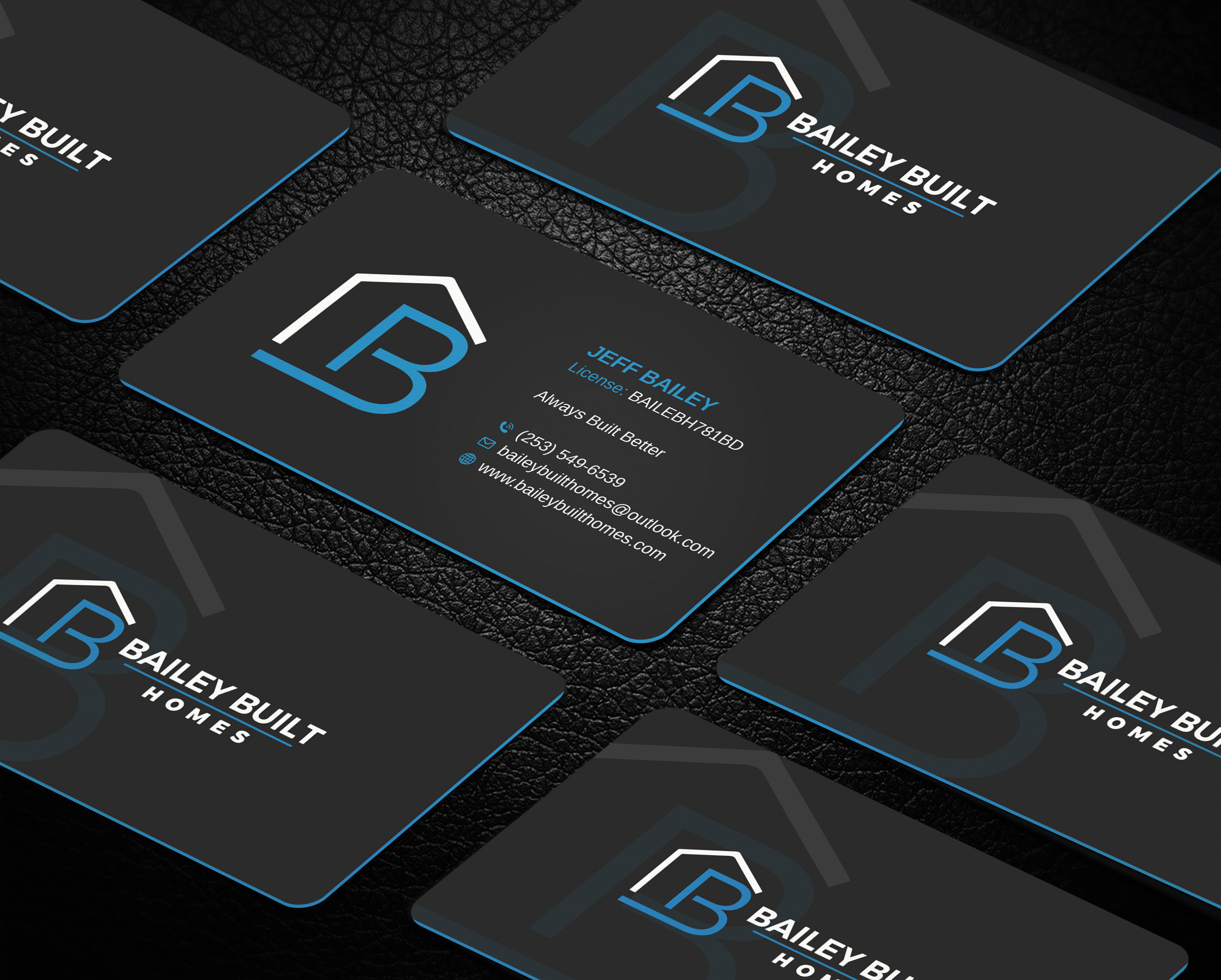 Business Card Design by LAXMI DESIGNHUB for BAILEY BUILT HOMES | Design #31313407