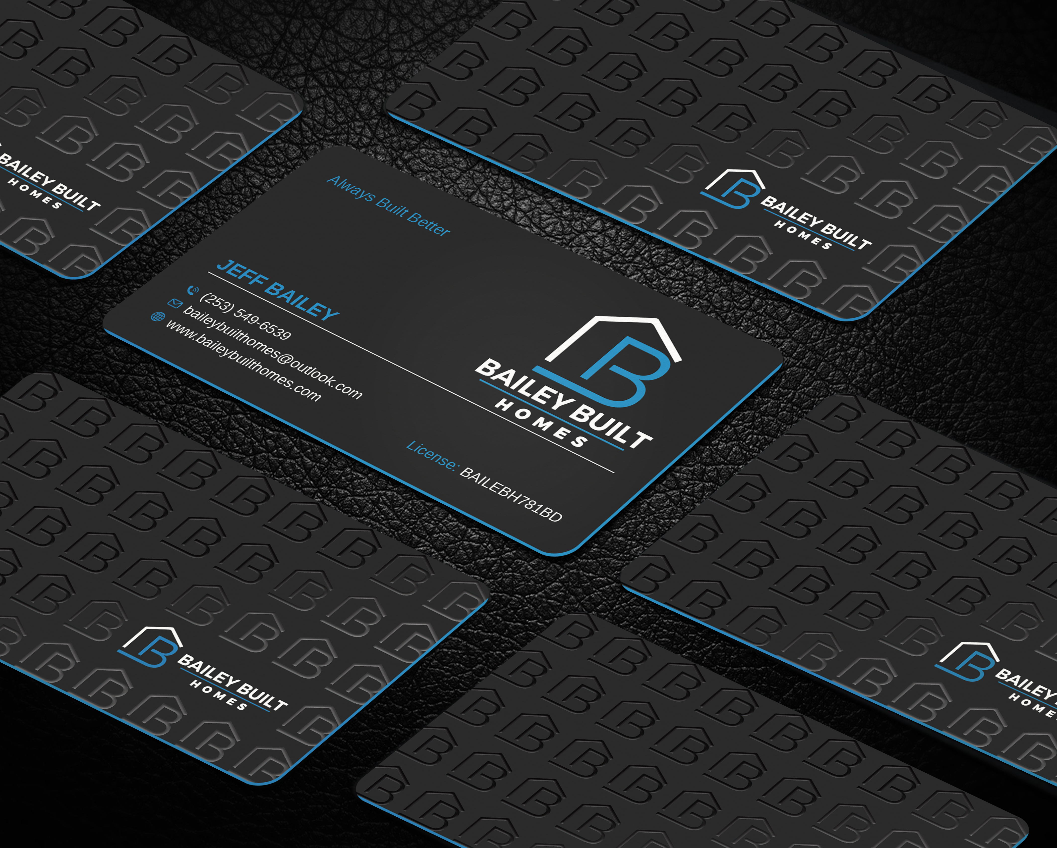 Business Card Design by LAXMI DESIGNHUB for BAILEY BUILT HOMES | Design #31313410