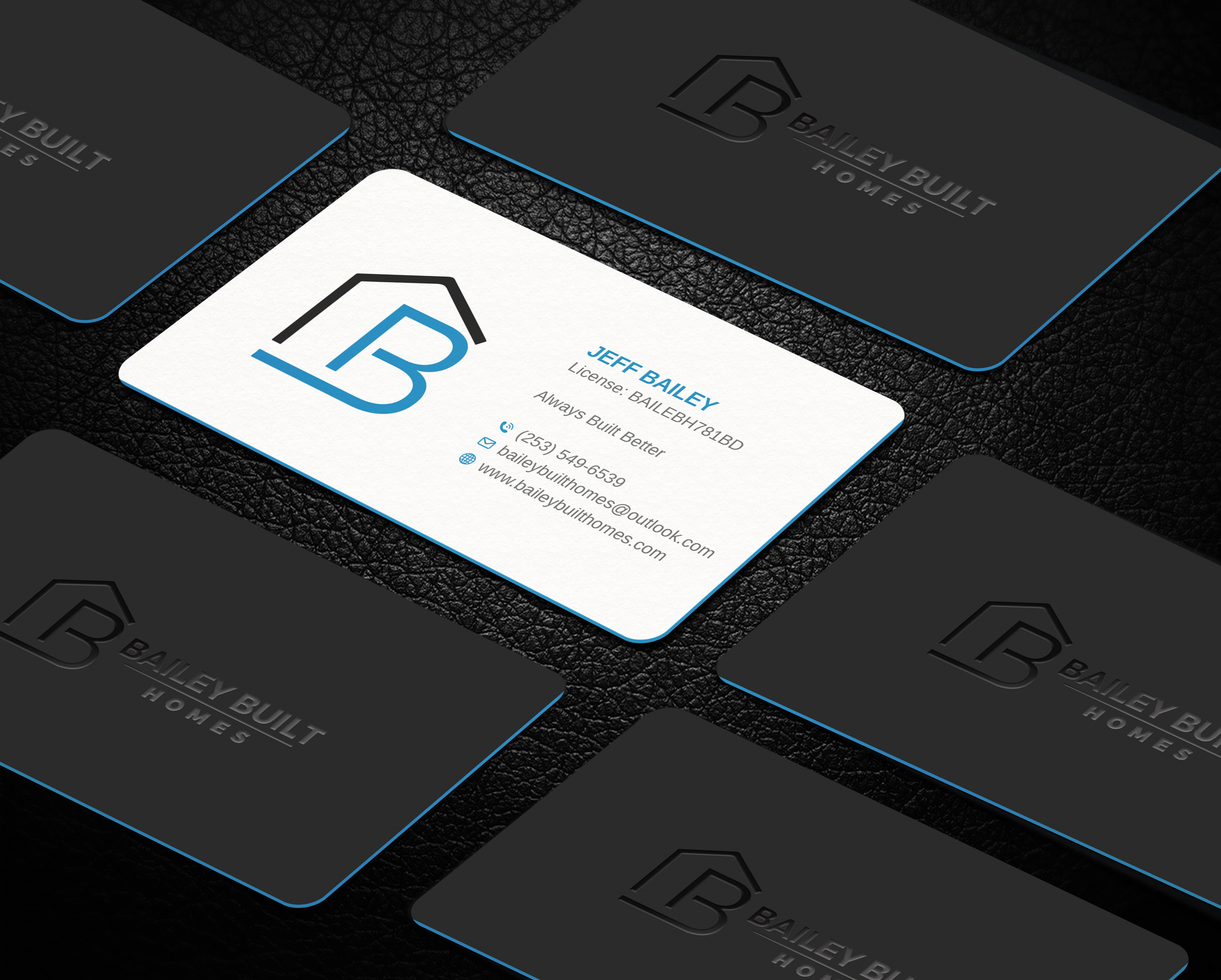 Business Card Design by LAXMI DESIGNHUB for BAILEY BUILT HOMES | Design #31313413