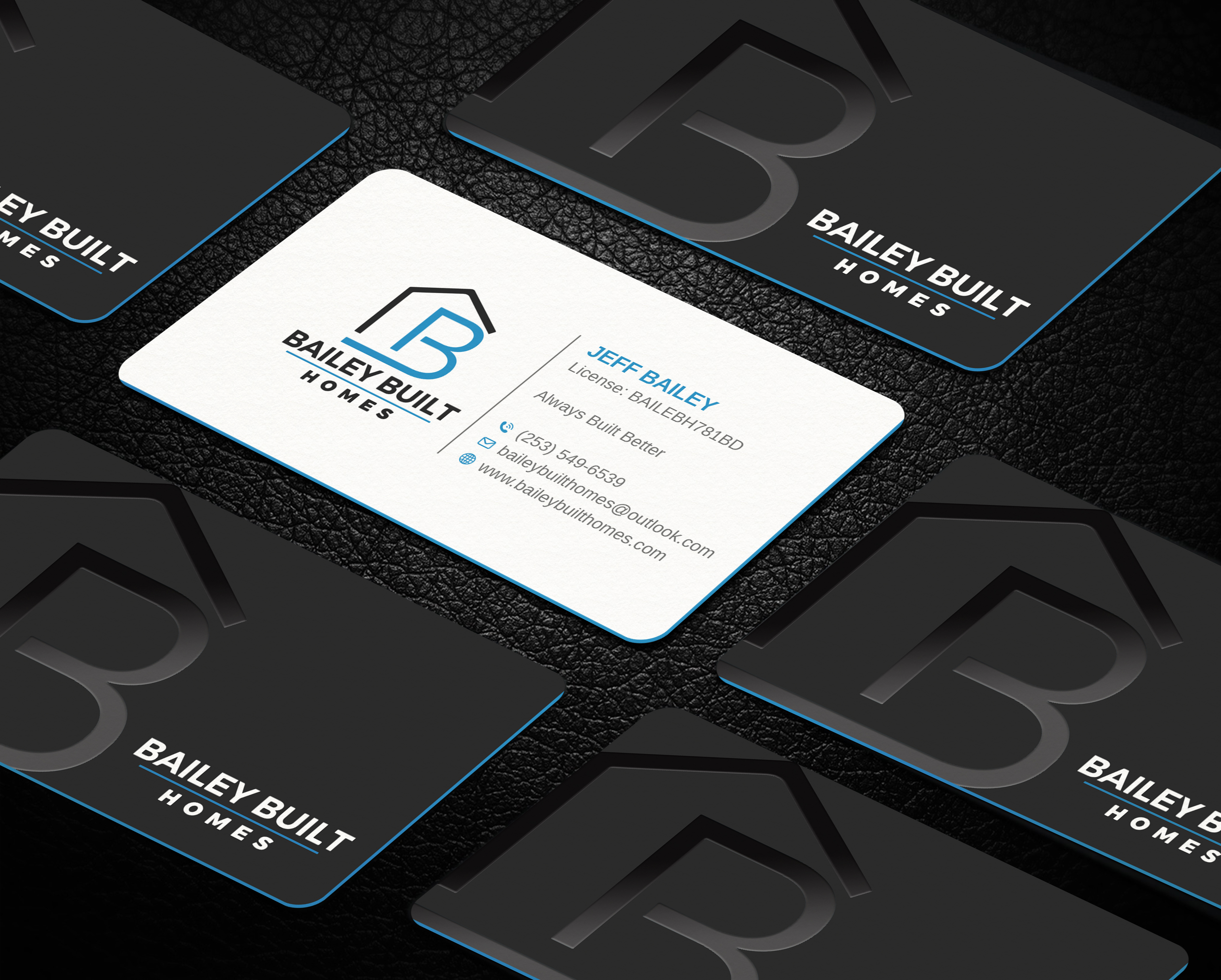 Business Card Design by LAXMI DESIGNHUB for BAILEY BUILT HOMES | Design #31313417
