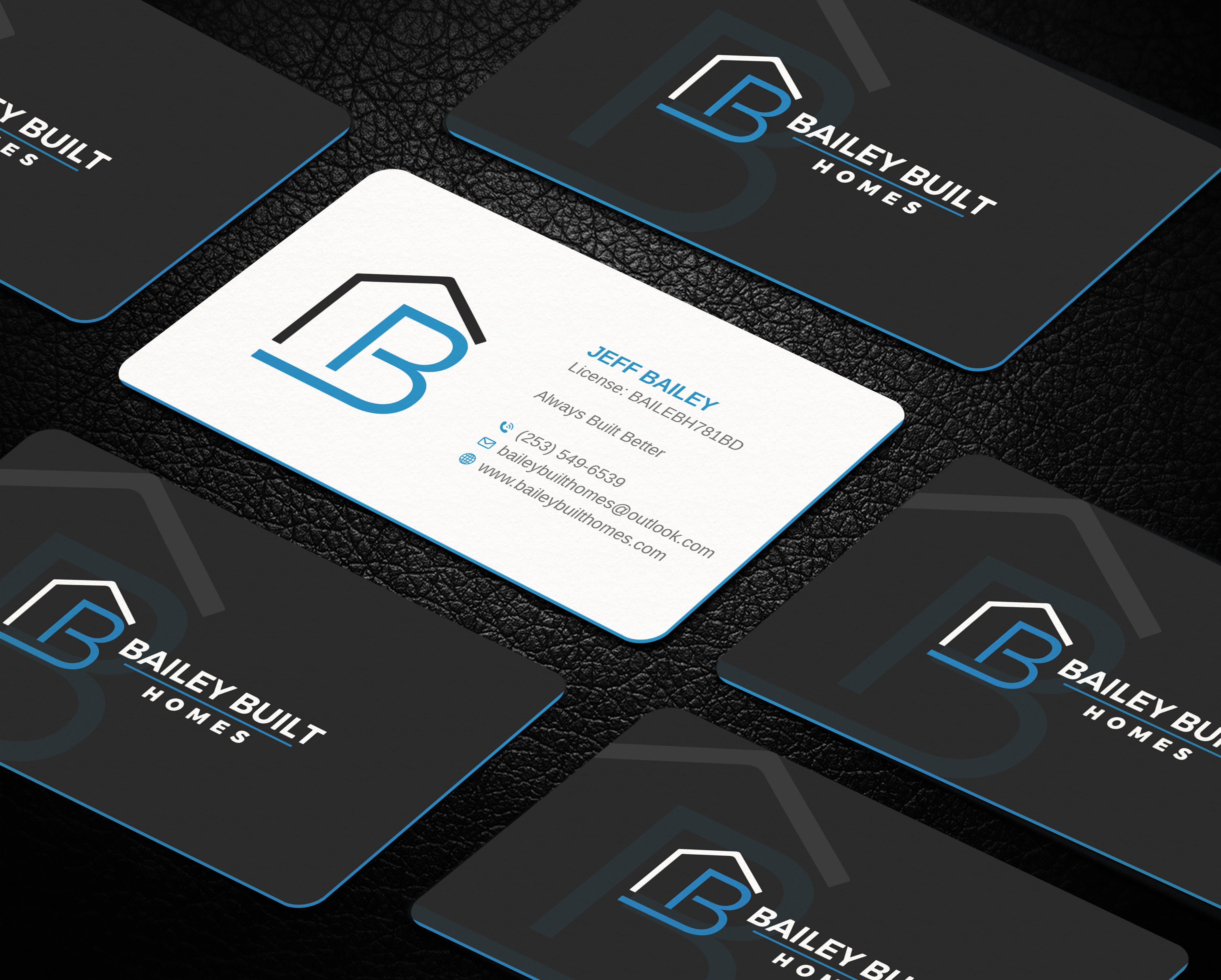 Business Card Design by LAXMI DESIGNHUB for BAILEY BUILT HOMES | Design #31313419
