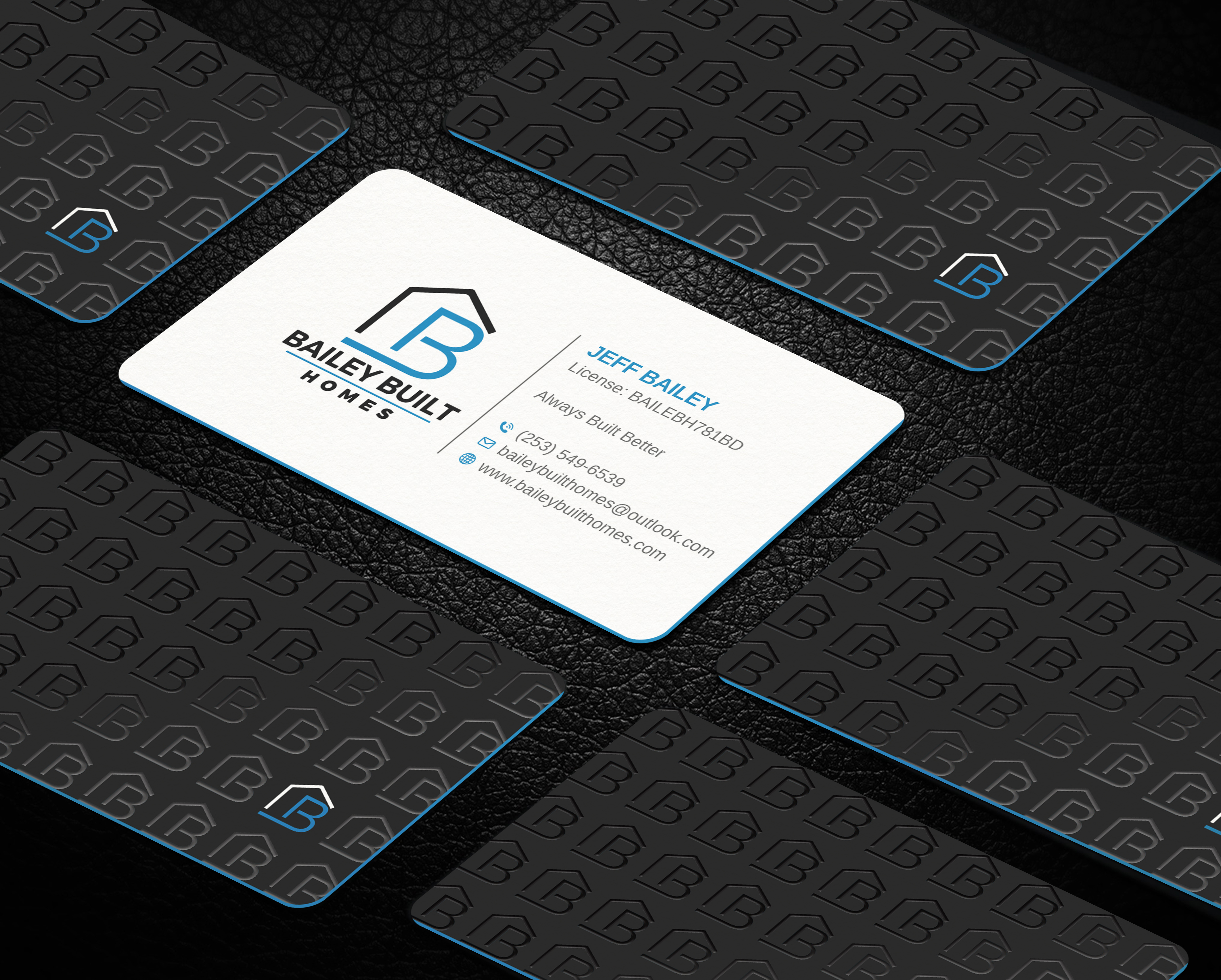 Business Card Design by LAXMI DESIGNHUB for BAILEY BUILT HOMES | Design #31313420