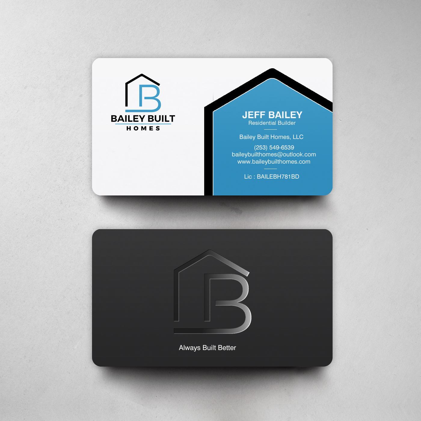 Business Card Design by chandrayaan.creative for BAILEY BUILT HOMES | Design #31314650