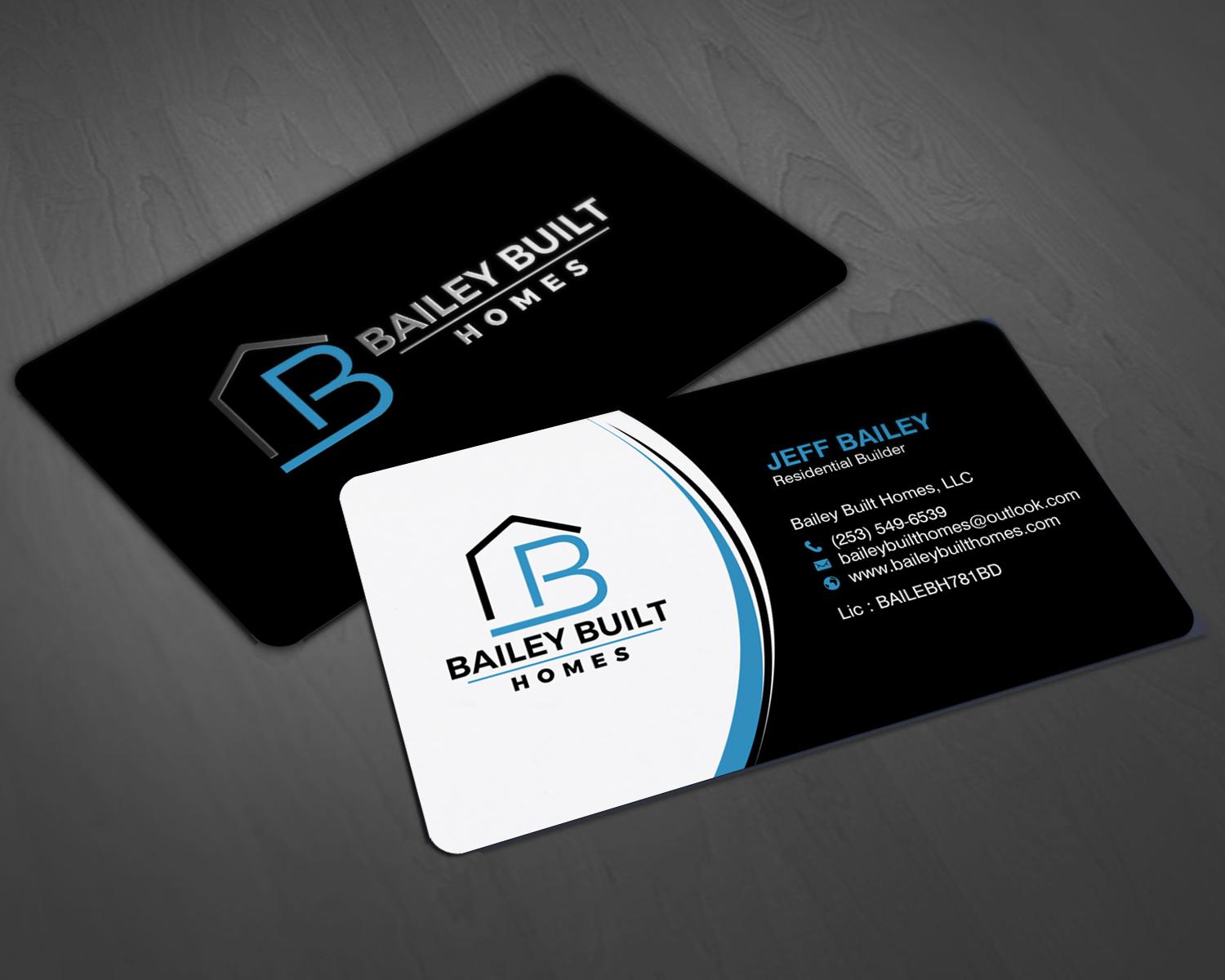 Business Card Design by chandrayaan.creative for BAILEY BUILT HOMES | Design #31314894