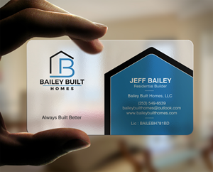 Visitenkarten-Design von chandrayaan.creative für BAILEY BUILT HOMES | Design: #31314902