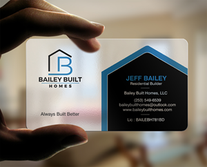 Visitenkarten-Design von chandrayaan.creative für BAILEY BUILT HOMES | Design: #31314906