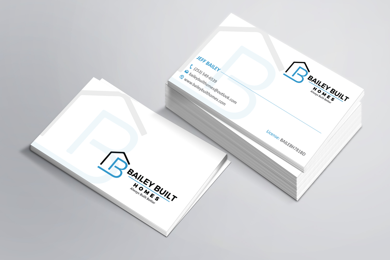 Business Card Design by Magic of Art for BAILEY BUILT HOMES | Design #31313628