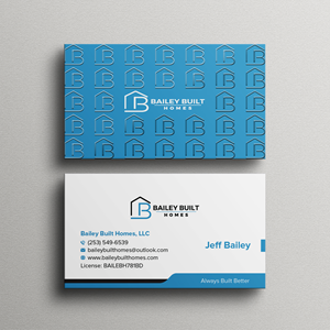 Business Card Design by Bikash Das for BAILEY BUILT HOMES | Design: #31316053