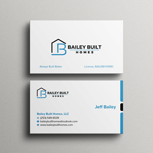 Business Card Design by Bikash Das for BAILEY BUILT HOMES | Design: #31316215