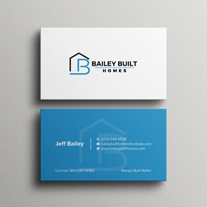 Business Card Design by Bikash Das for BAILEY BUILT HOMES | Design: #31316324