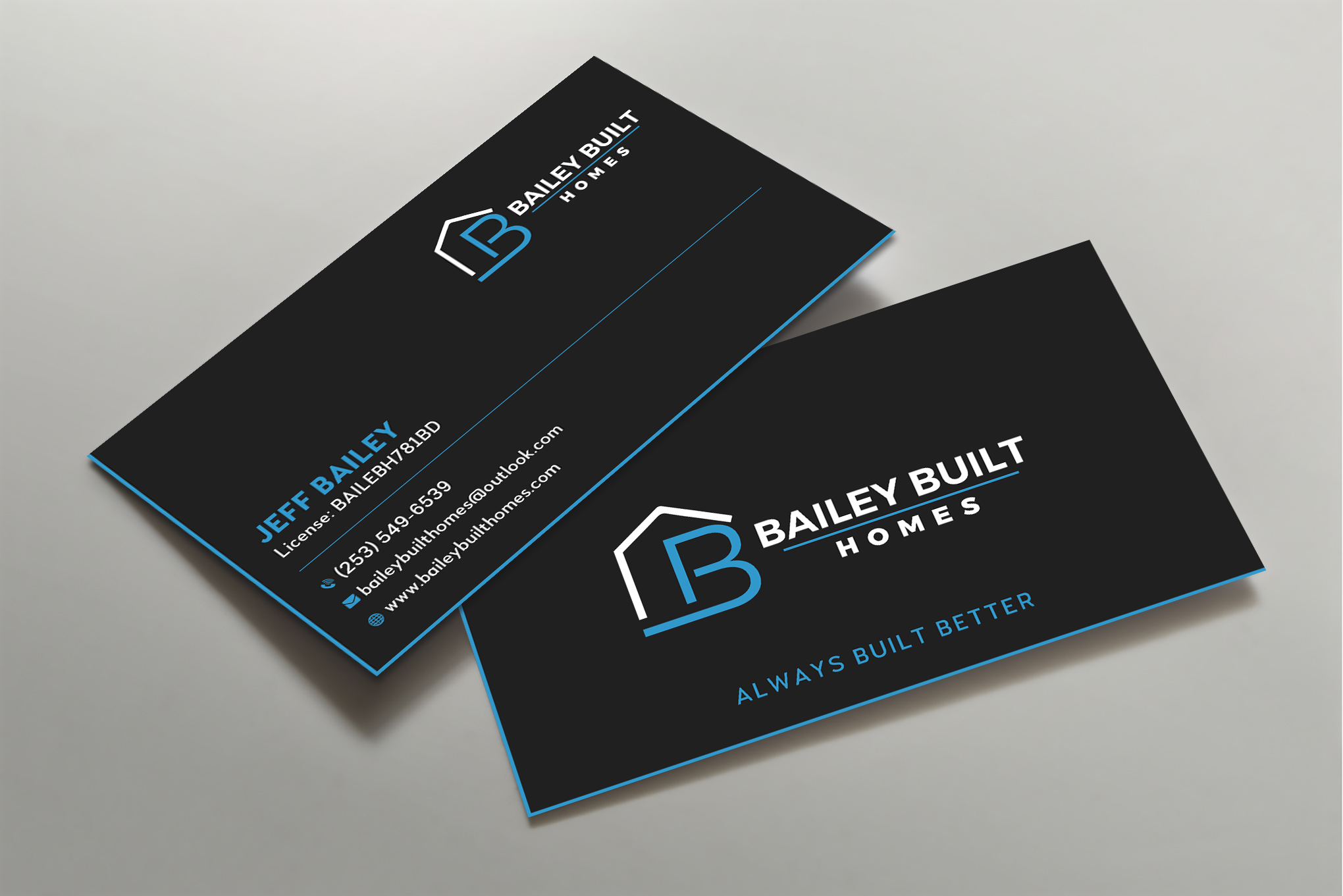 Business Card Design by Uttom 2 for BAILEY BUILT HOMES | Design #31318249