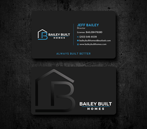 Business Card Design by Uttom 2 for BAILEY BUILT HOMES | Design: #31318256