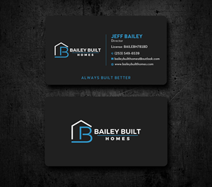 Visitenkarten-Design von Uttom 2 für BAILEY BUILT HOMES | Design: #31318257