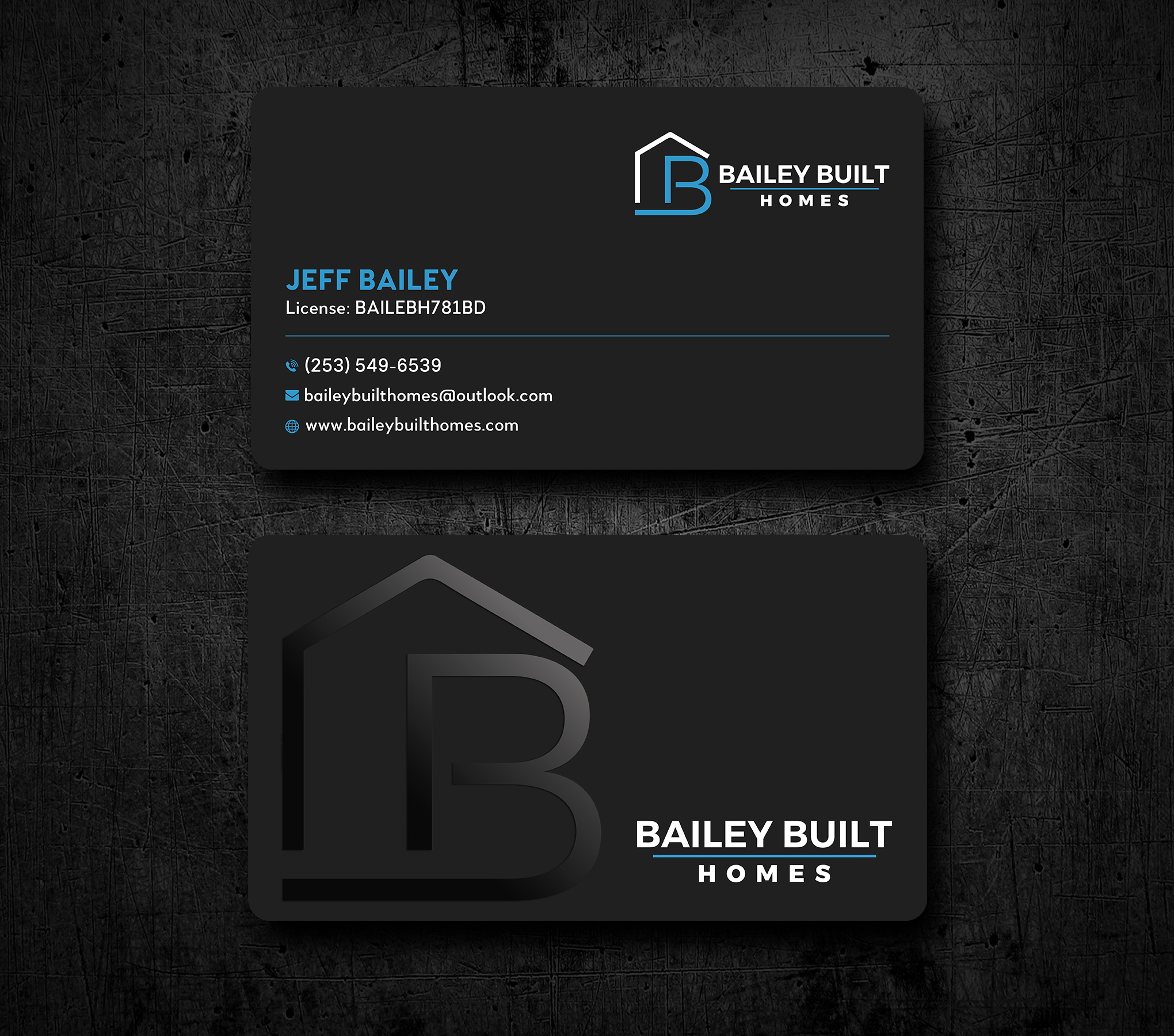 Business Card Design by Uttom 2 for BAILEY BUILT HOMES | Design #31318259