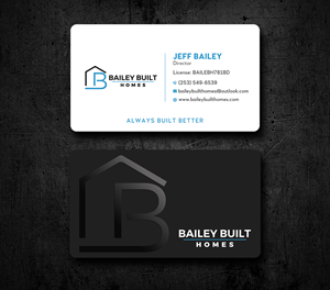 Business Card Design by Uttom 2 for BAILEY BUILT HOMES | Design: #31318346