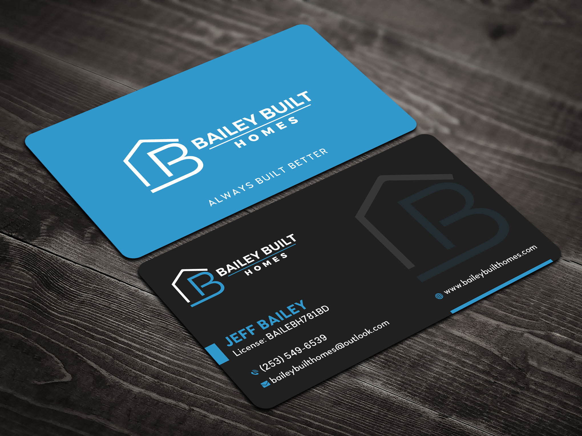 Business Card Design by Uttom 2 for BAILEY BUILT HOMES | Design #31318362