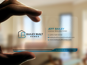 Business Card Design by Uttom 2 for BAILEY BUILT HOMES | Design: #31318774