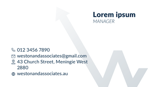 Business Card Design by ARTIZIT for Weston and Associates Property Valuers | Design: #31340148