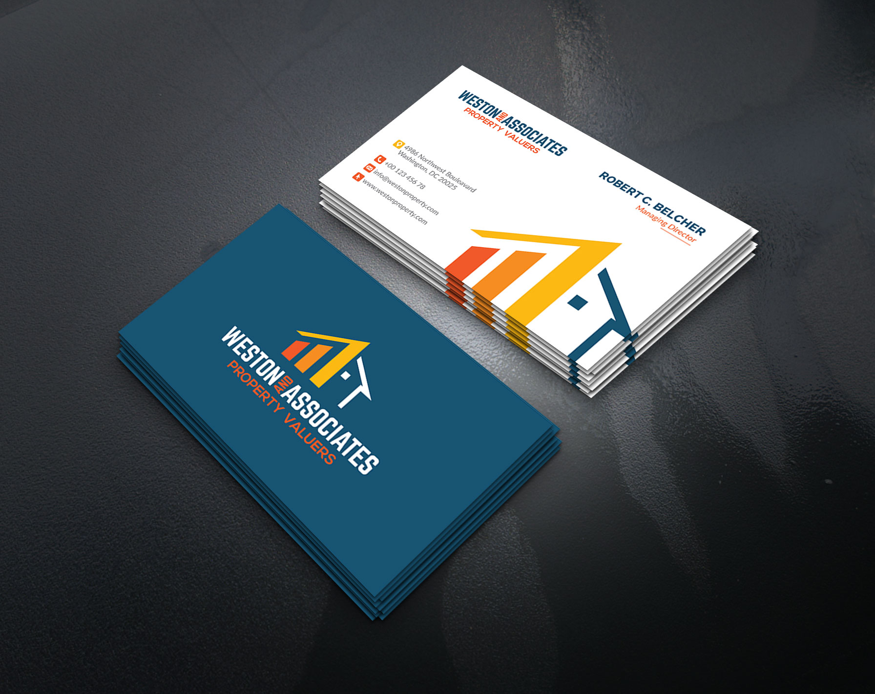 Business Card Design by artbitin for Weston and Associates Property Valuers | Design #31327142