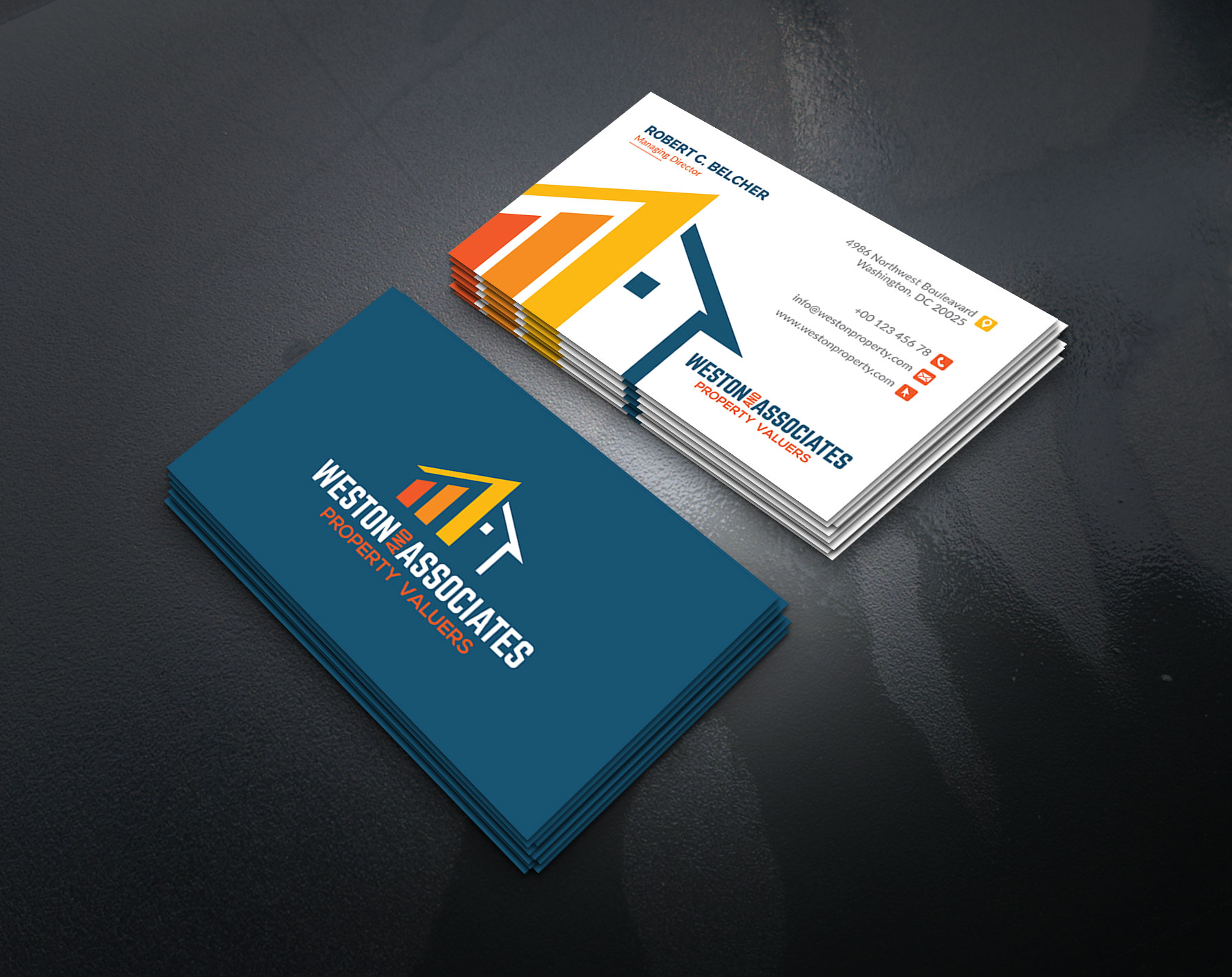 Business Card Design by artbitin for Weston and Associates Property Valuers | Design #31327145
