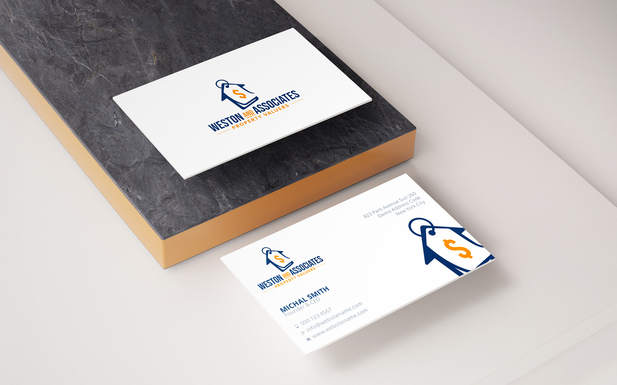 Business Card Design by deseinsteinz for Weston and Associates Property Valuers | Design #31356601