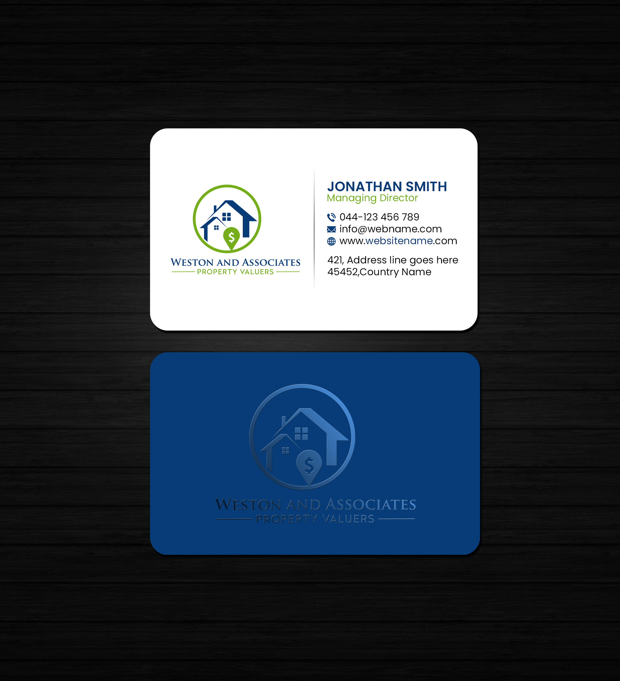 Business Card Design by Creations Box 2015 for Weston and Associates Property Valuers | Design #31354846