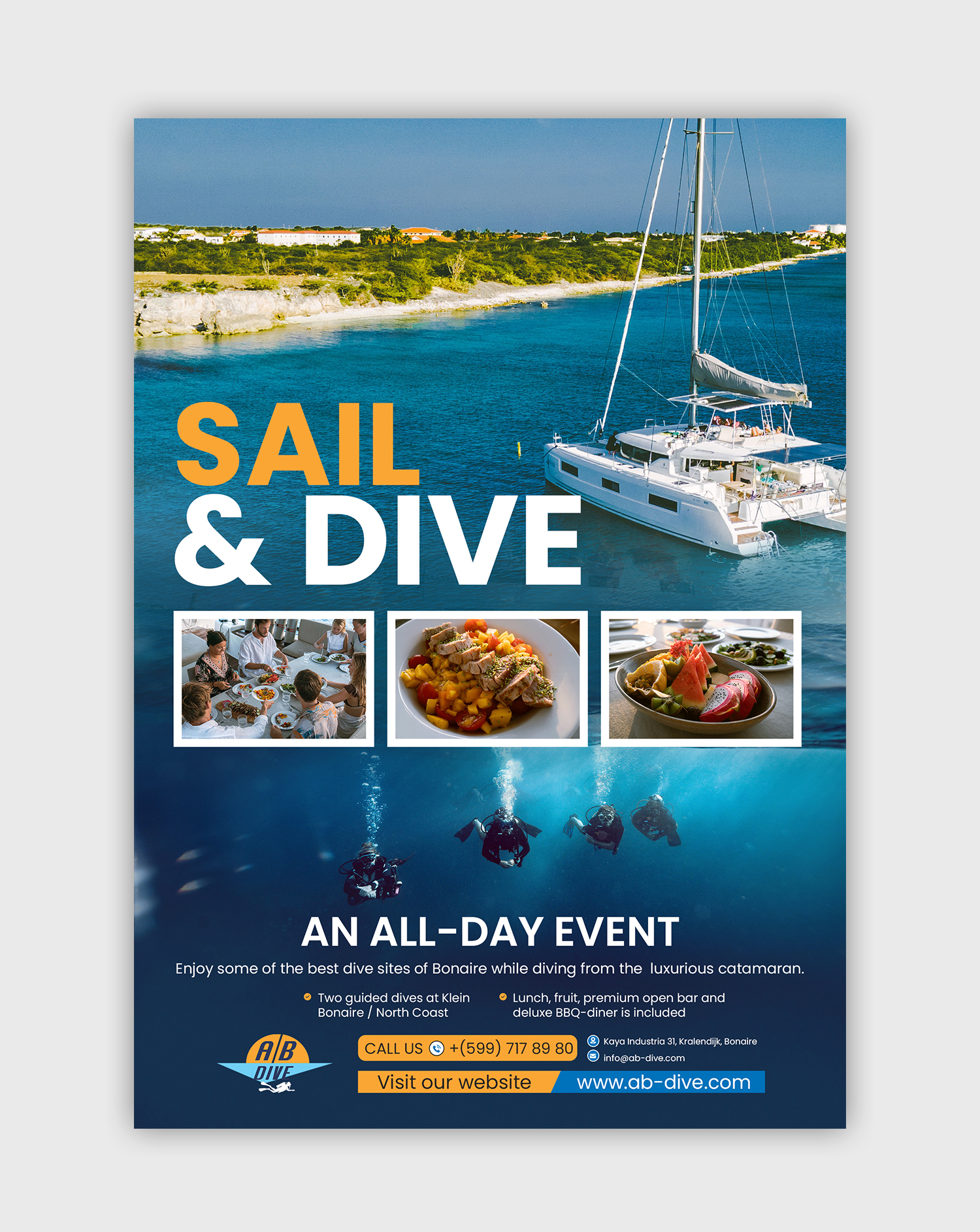 Flyer Design by debdesign for AB Dive | Design #31377674