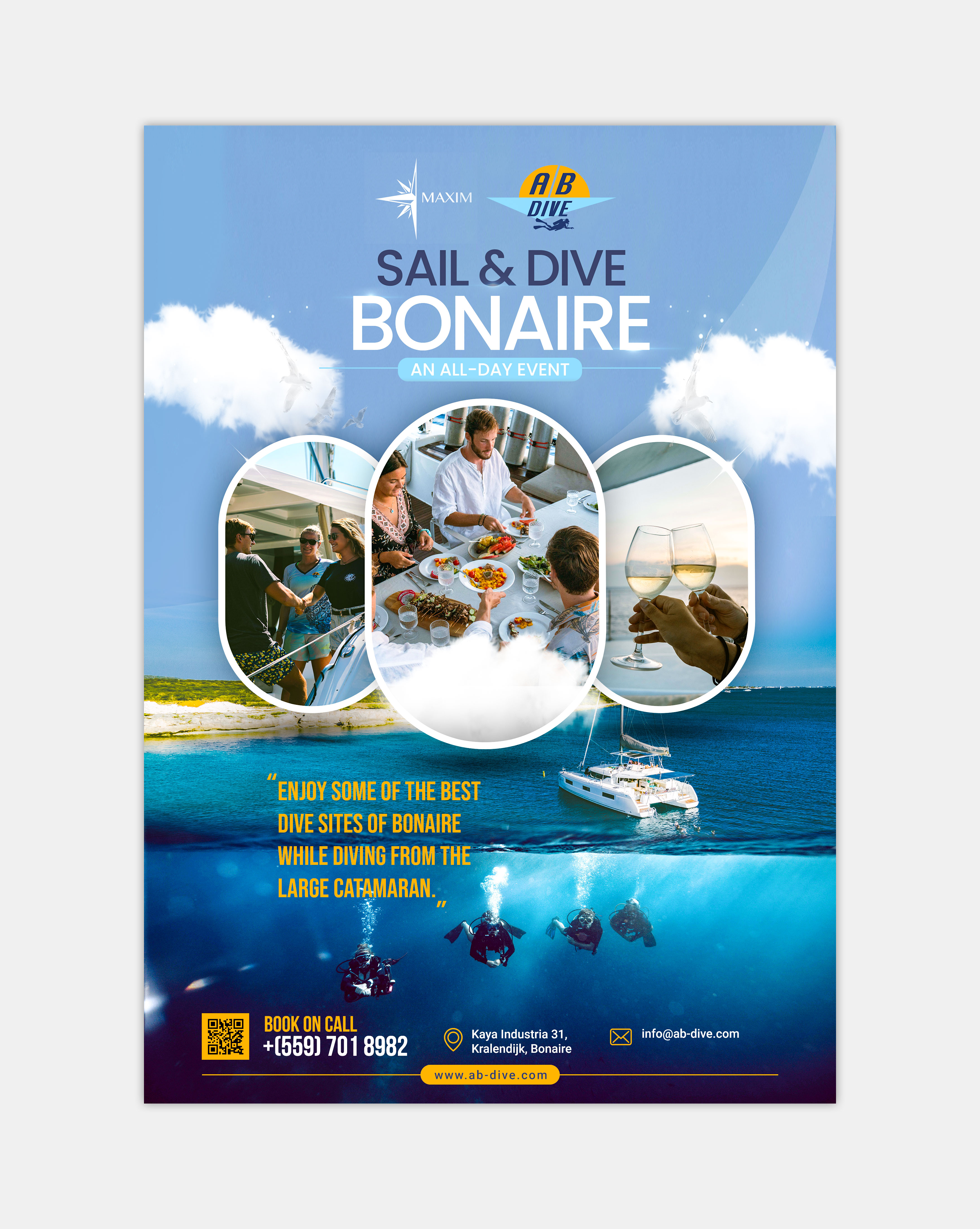 Flyer Design by HeshanKavinda for AB Dive | Design #31334027