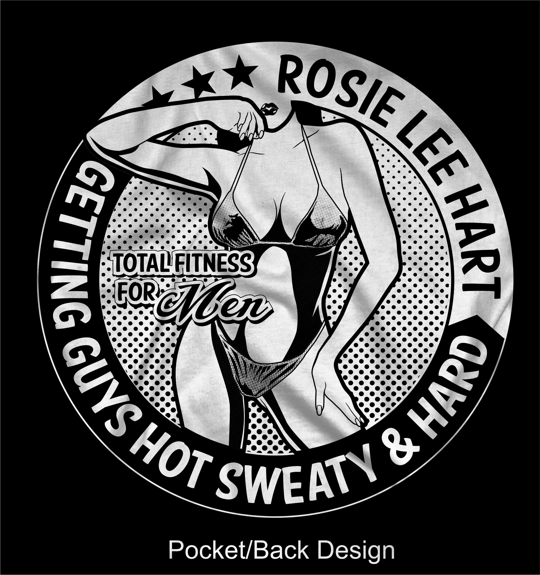 T-shirt Design by Yakuza20 for Rosie Lee Hart Fitness for Men | Design #31372509