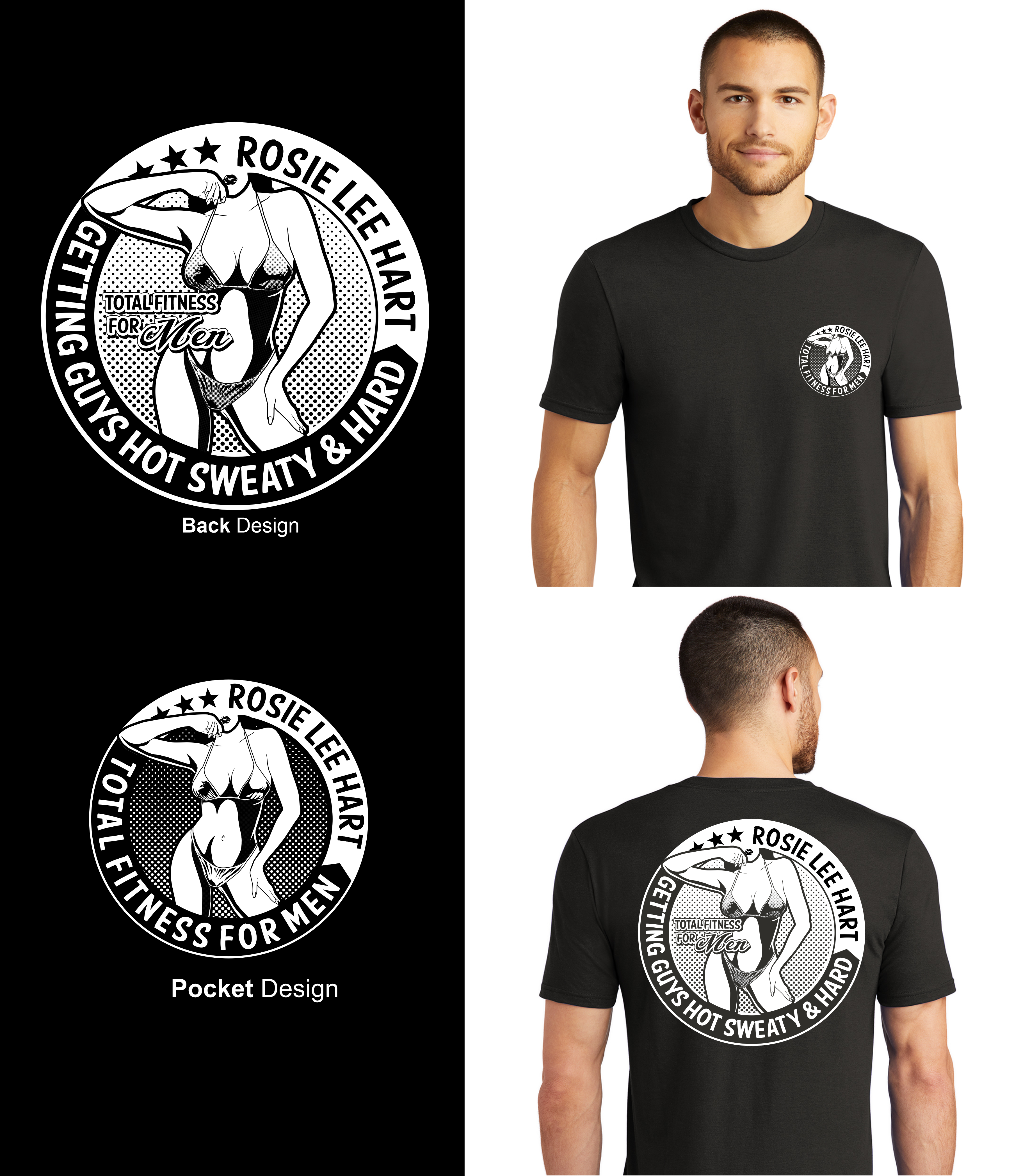Design de T-shirt par Yakuza20 pour Rosie Lee Hart Fitness for Men | Design #31372651