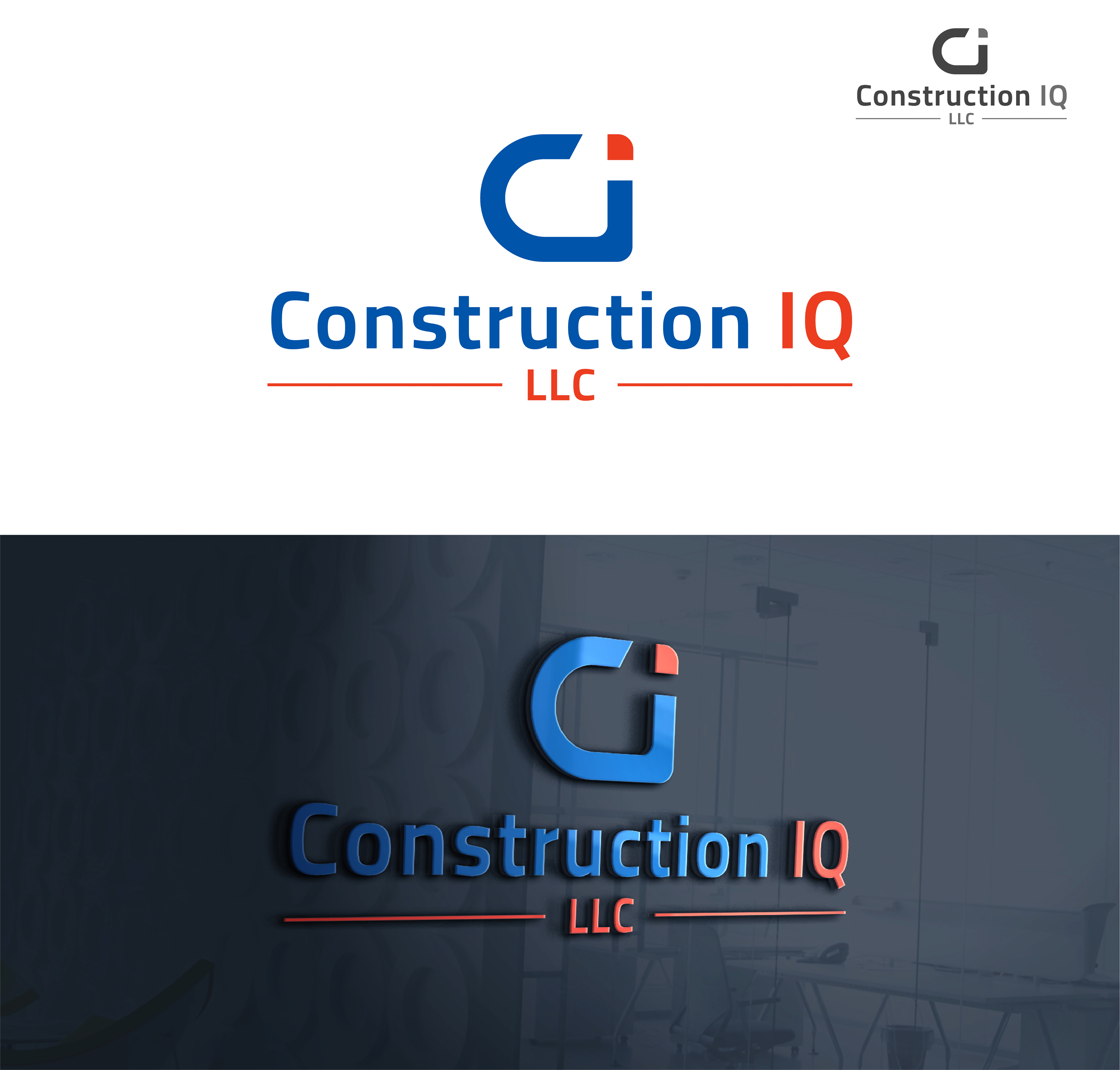 Logo Design by UsamaIjaz for Construction IQ LLC | Design #31346399
