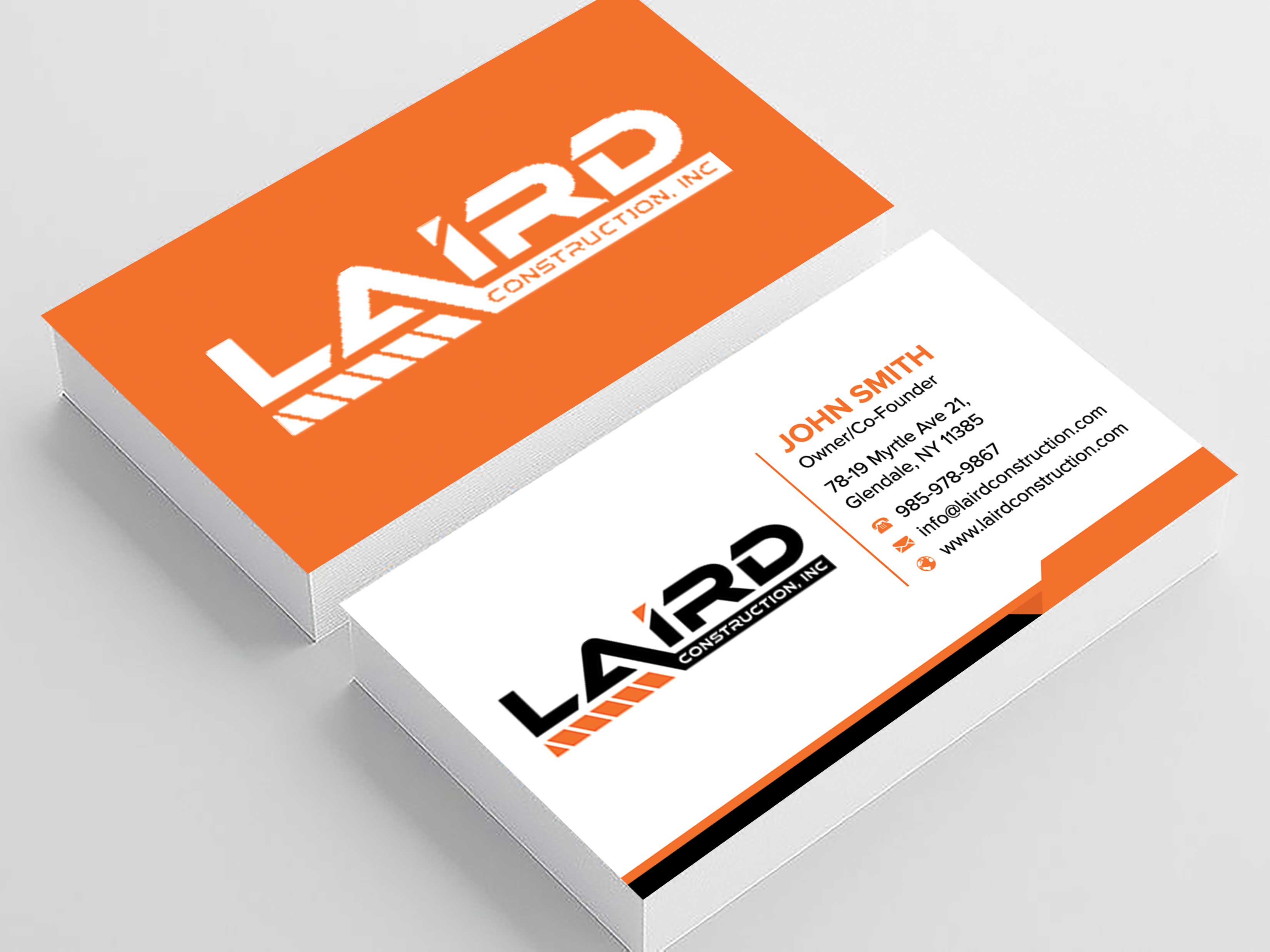 Business Card Design by sadikul islam for Laird Construction,  Inc | Design #31346456