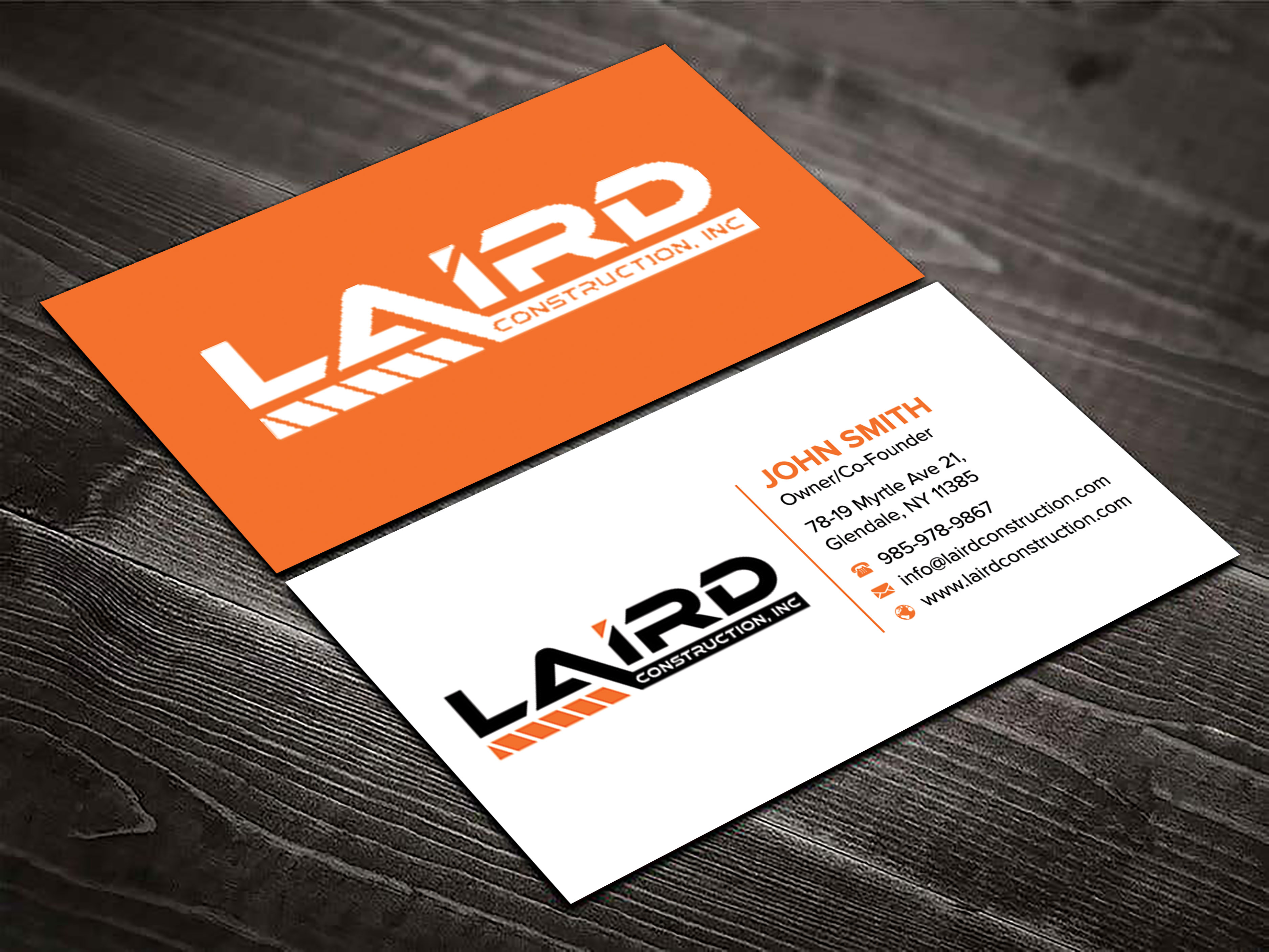 Business Card Design by sadikul islam for Laird Construction,  Inc | Design #31346458