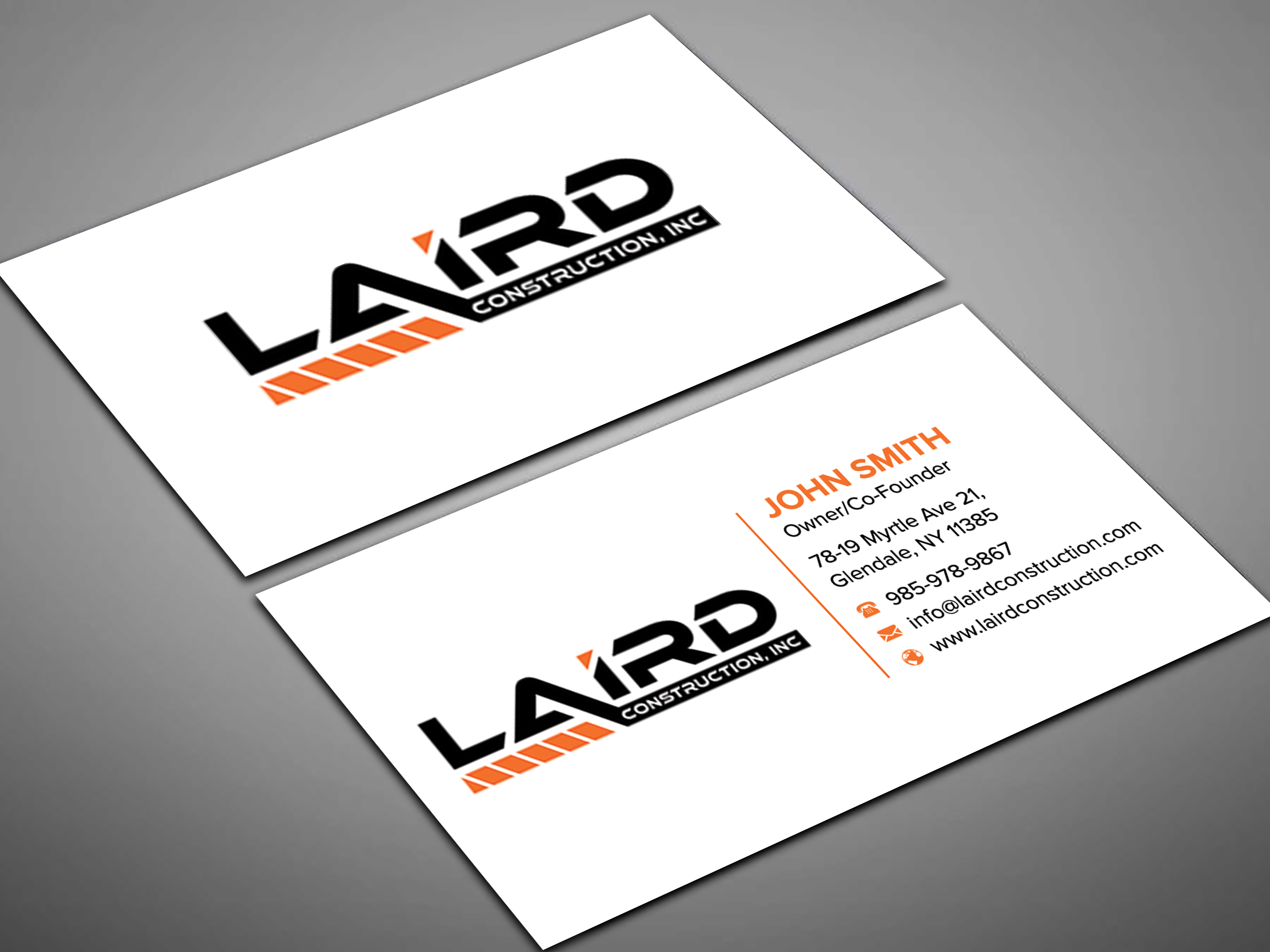 Business Card Design by sadikul islam for Laird Construction,  Inc | Design #31346569
