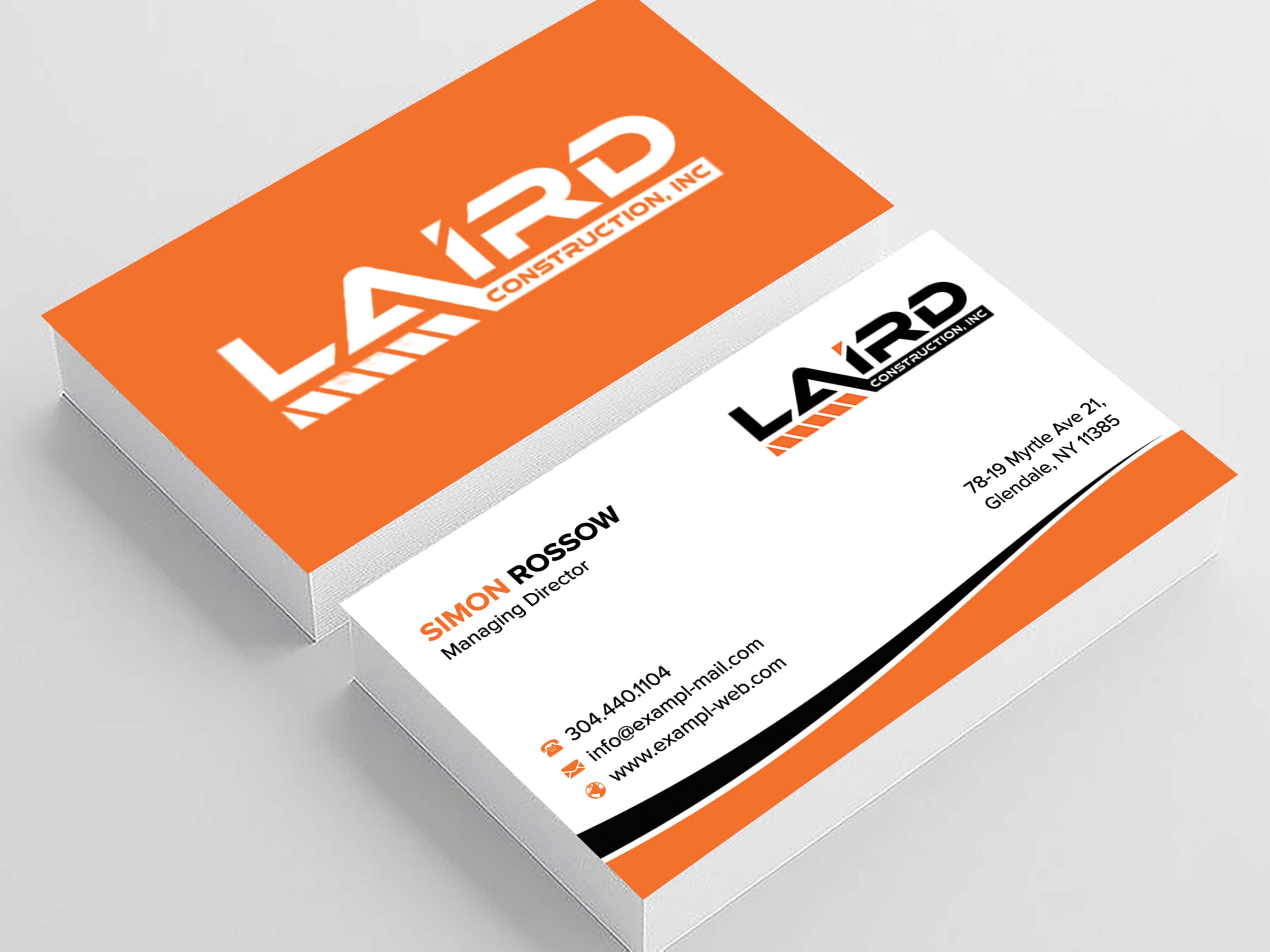 Business Card Design by sadikul islam for Laird Construction,  Inc | Design #31346588