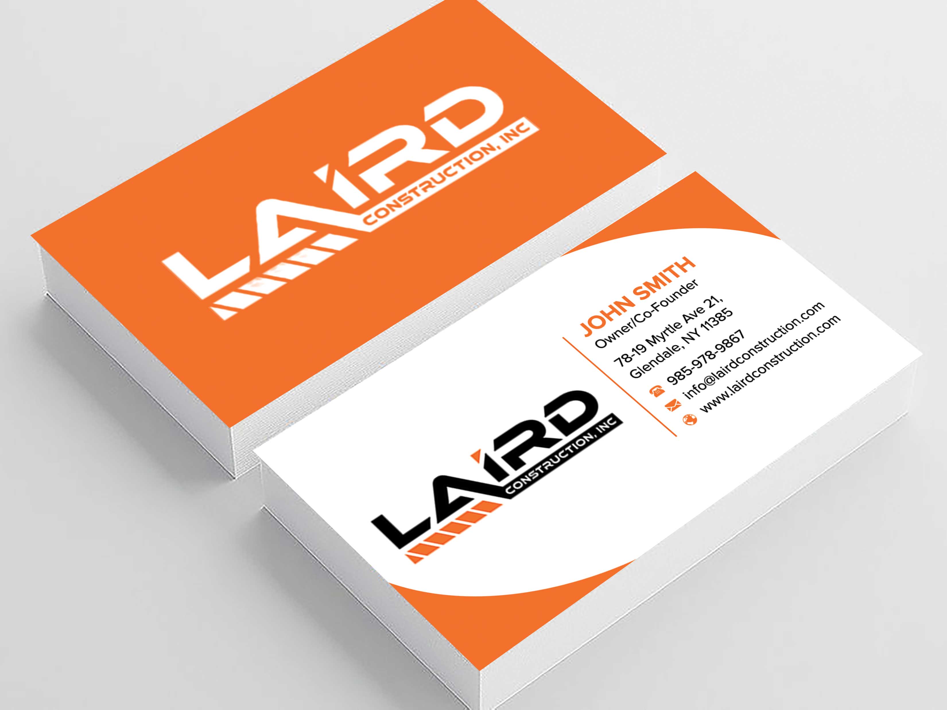 Business Card Design by sadikul islam for Laird Construction,  Inc | Design #31346605