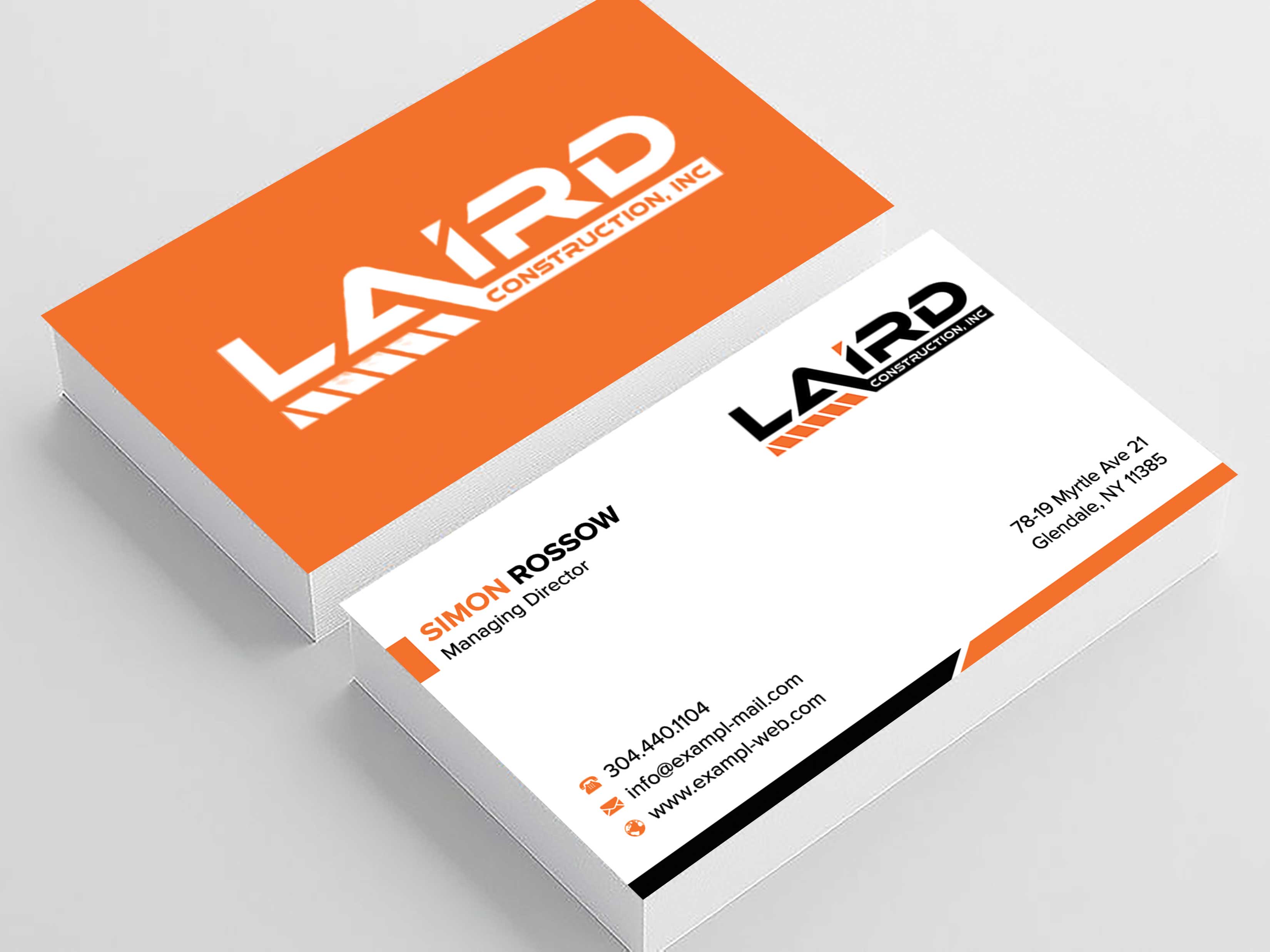 Business Card Design by sadikul islam for Laird Construction,  Inc | Design #31346776