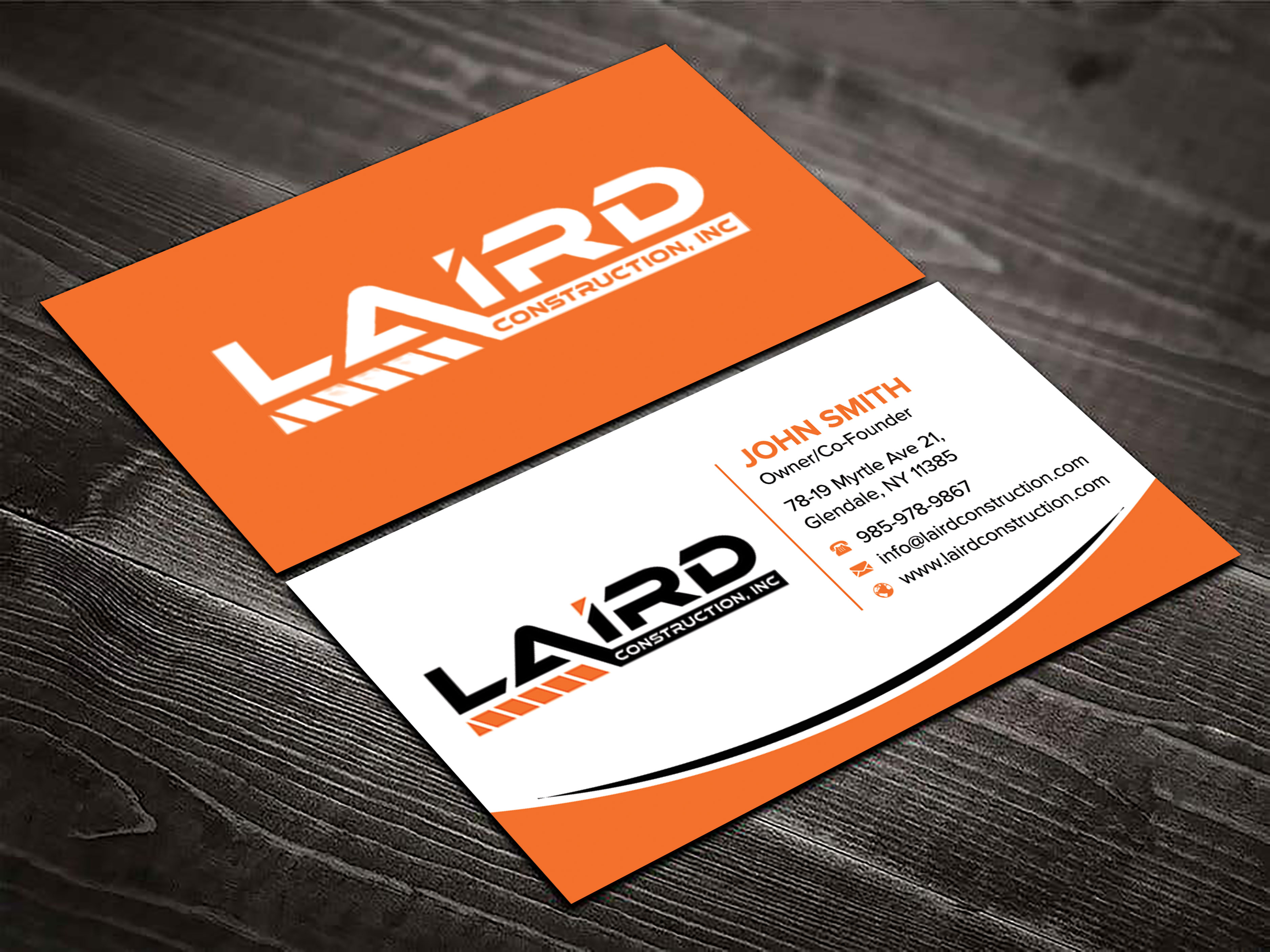 Business Card Design by sadikul islam for Laird Construction,  Inc | Design #31346779