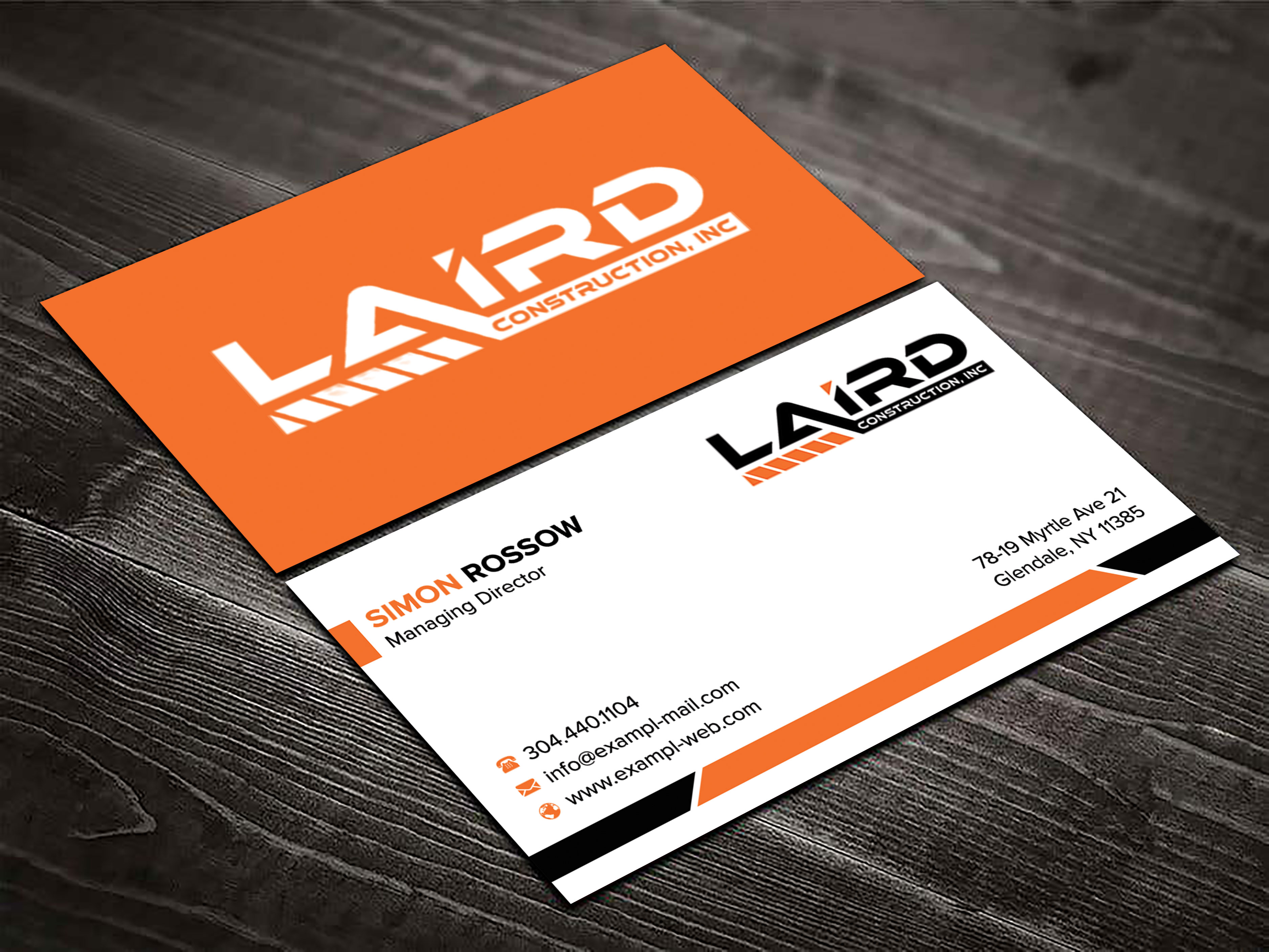Design de Carte de Visite par sadikul islam pour Laird Construction,  Inc | Design #31346788