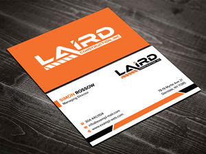 Design de Carte de Visite par sadikul islam pour Laird Construction,  Inc | Design : #31346788