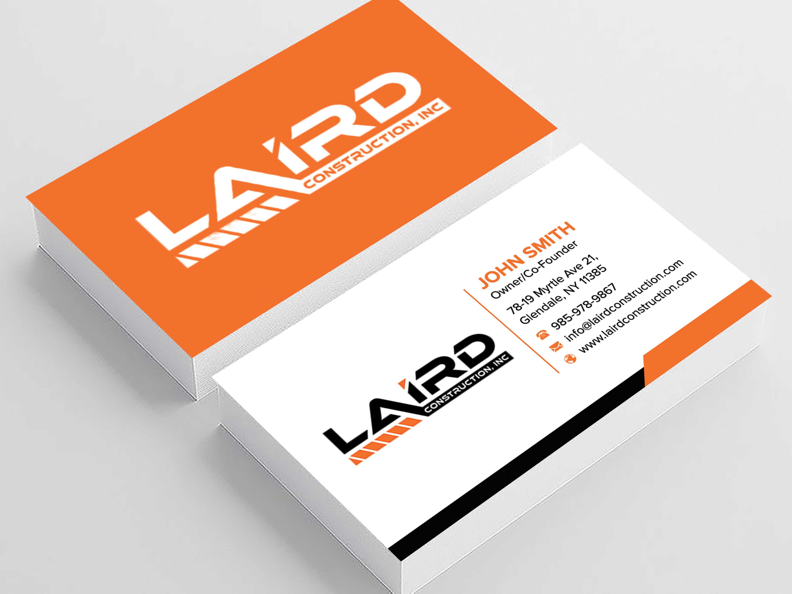 Business Card Design by sadikul islam for Laird Construction,  Inc | Design #31346791