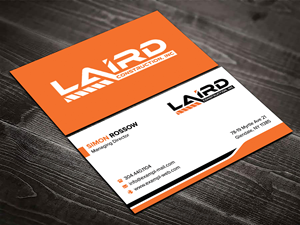 Design de Carte de Visite par sadikul islam pour Laird Construction,  Inc | Design : #31346832