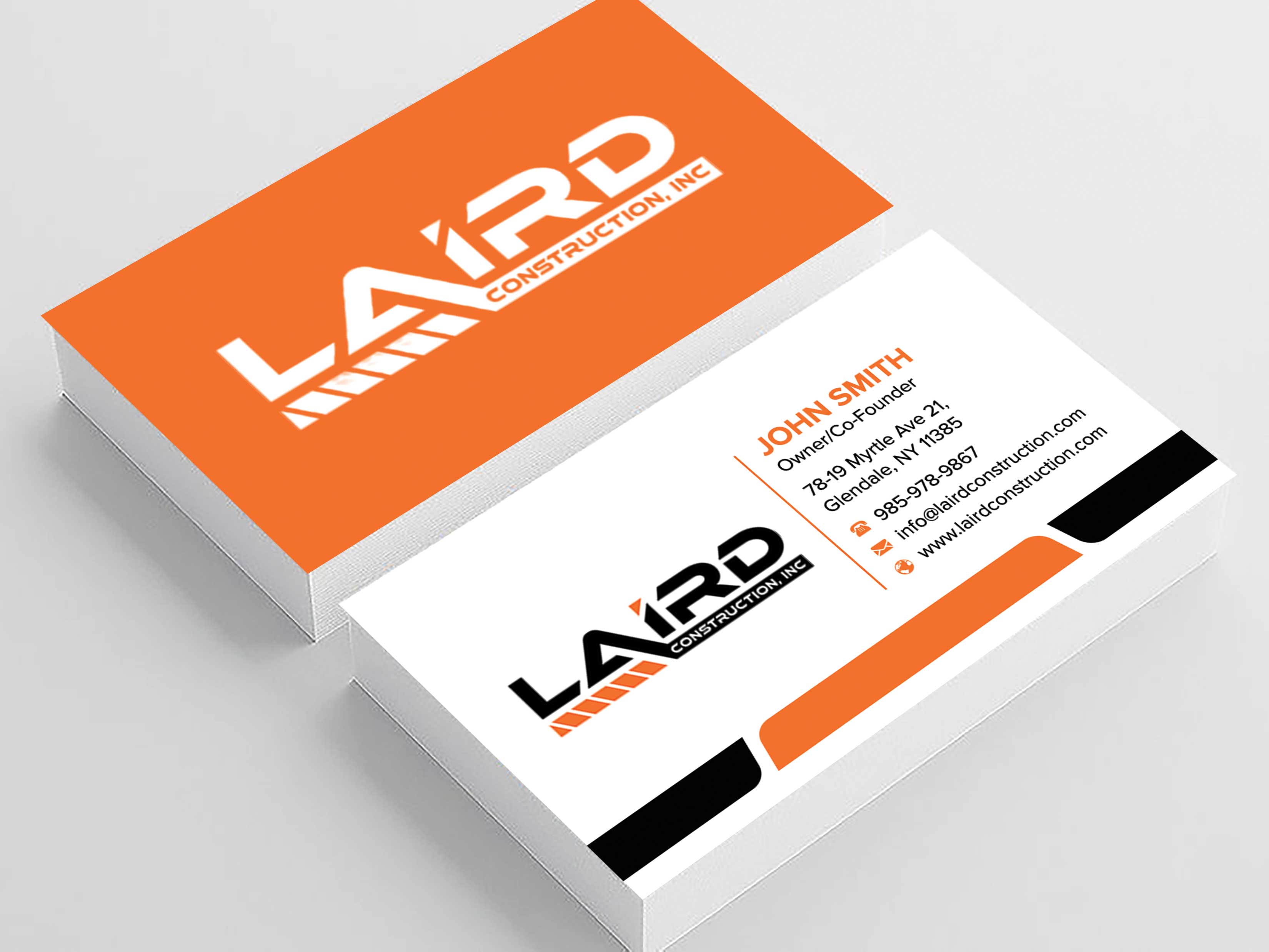 Business Card Design by sadikul islam for Laird Construction,  Inc | Design #31346848