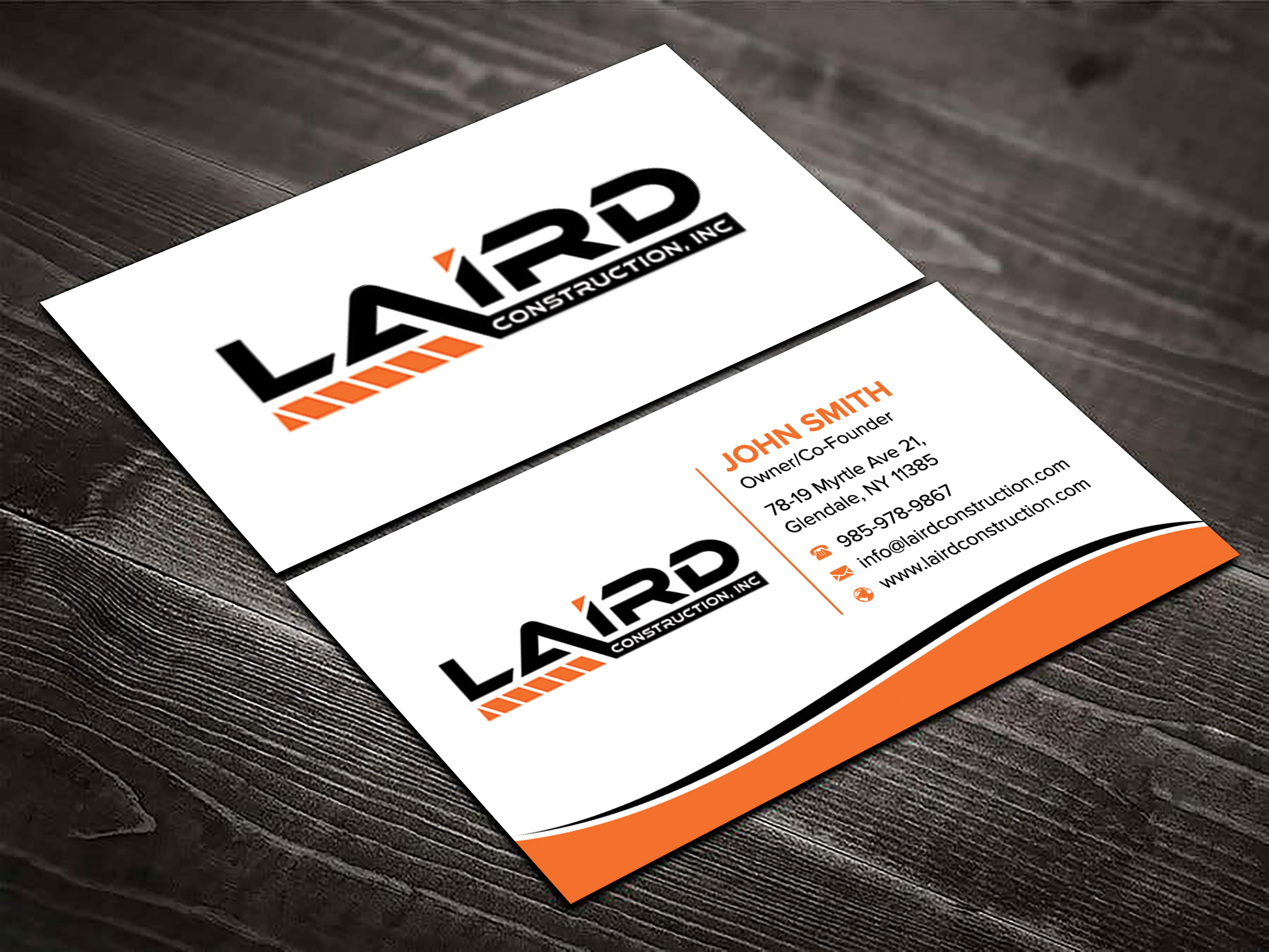 Design de Carte de Visite par sadikul islam pour Laird Construction,  Inc | Design #31346850