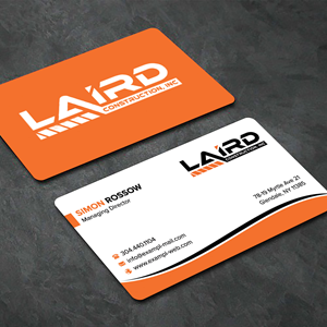 Design de Carte de Visite par sadikul islam pour Laird Construction,  Inc | Design : #31346880