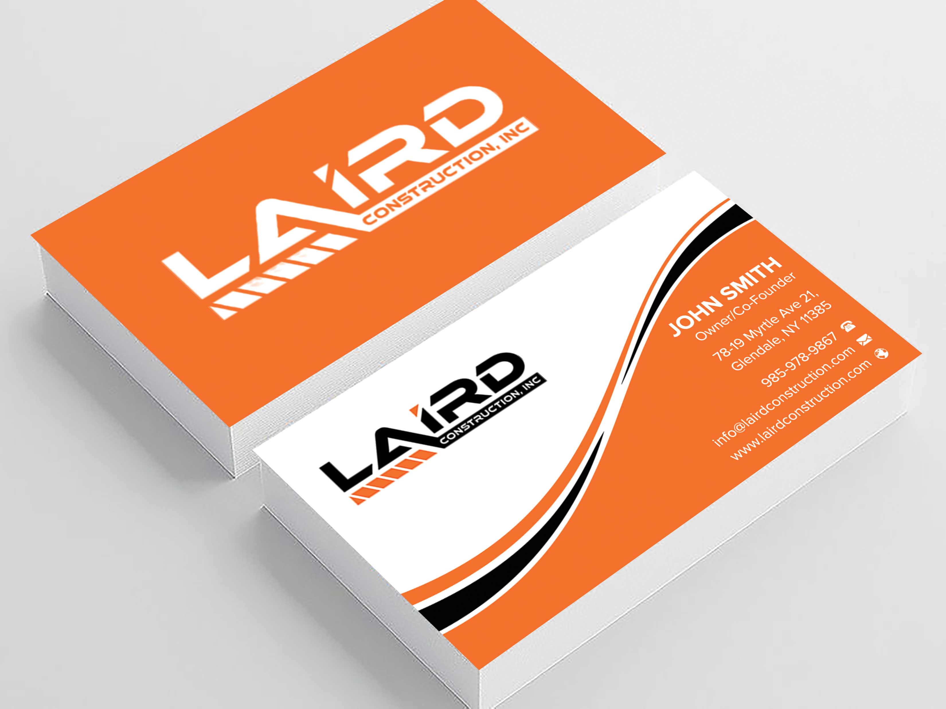 Business Card Design by sadikul islam for Laird Construction,  Inc | Design #31346882