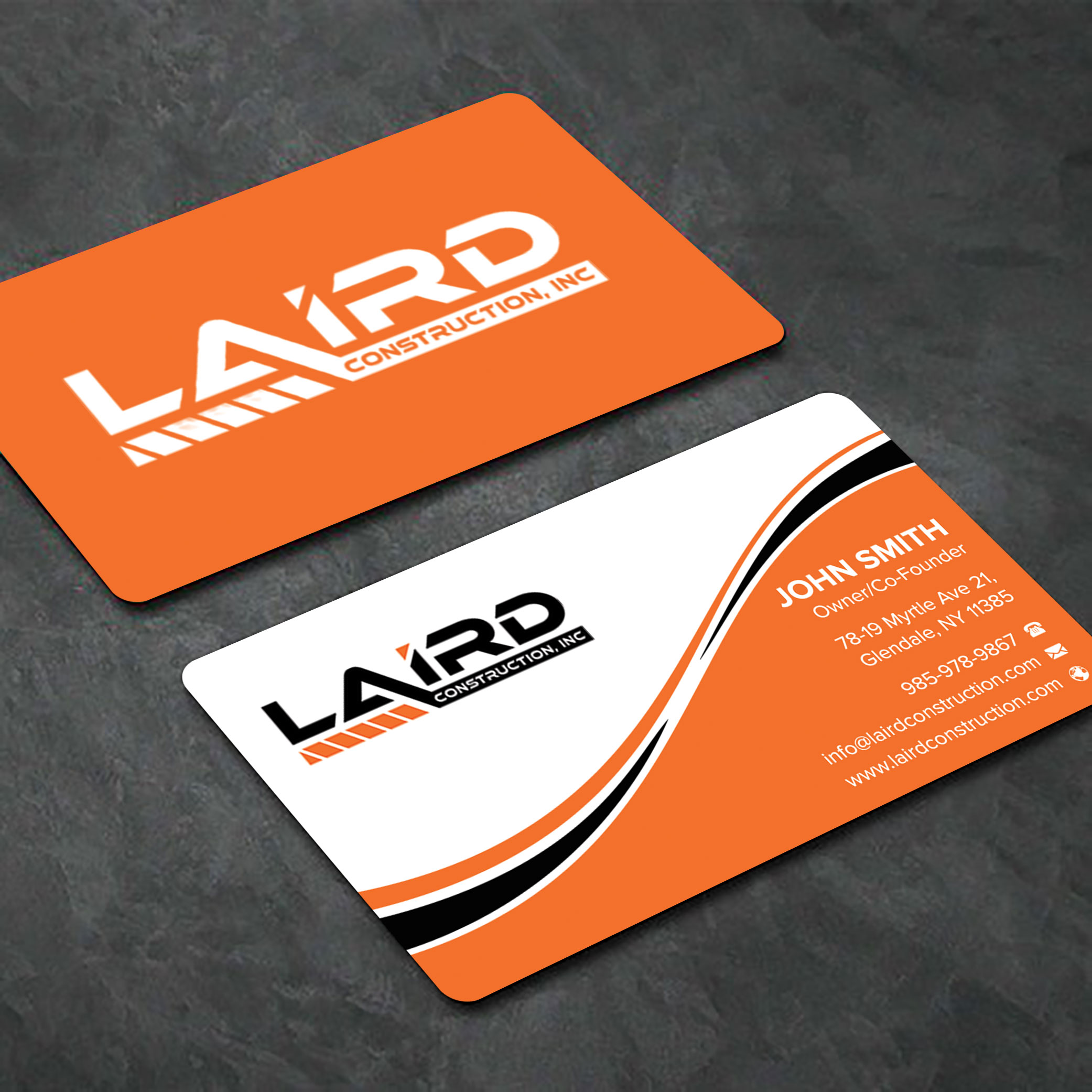 Business Card Design by sadikul islam for Laird Construction,  Inc | Design #31346890